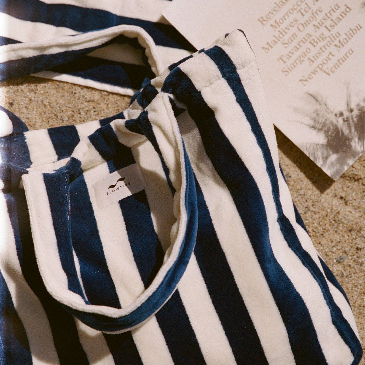 Cabana Terry Tote - Deep Pool