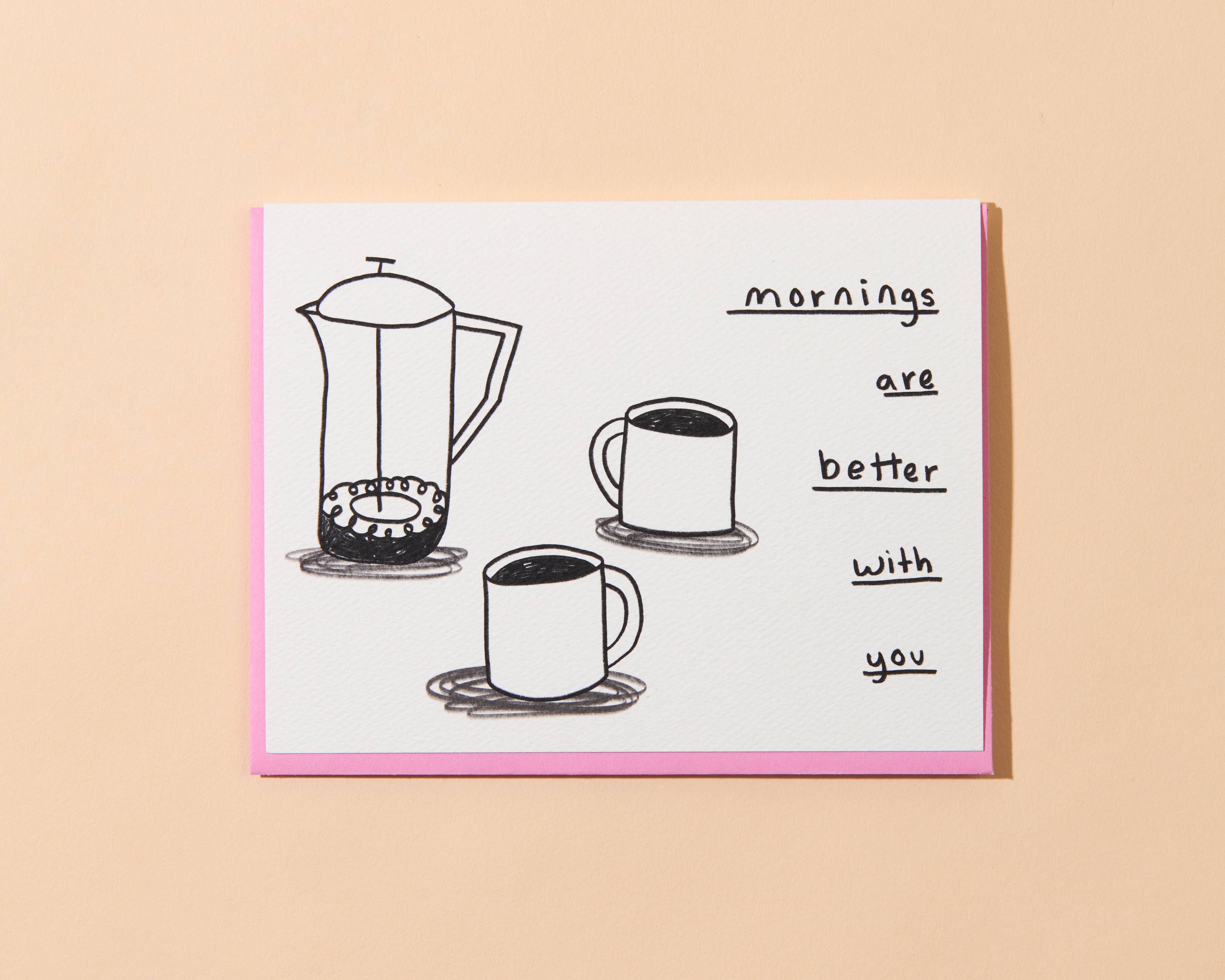 Coffee Cups Greeting Card - Love, Valentine, Anniversary