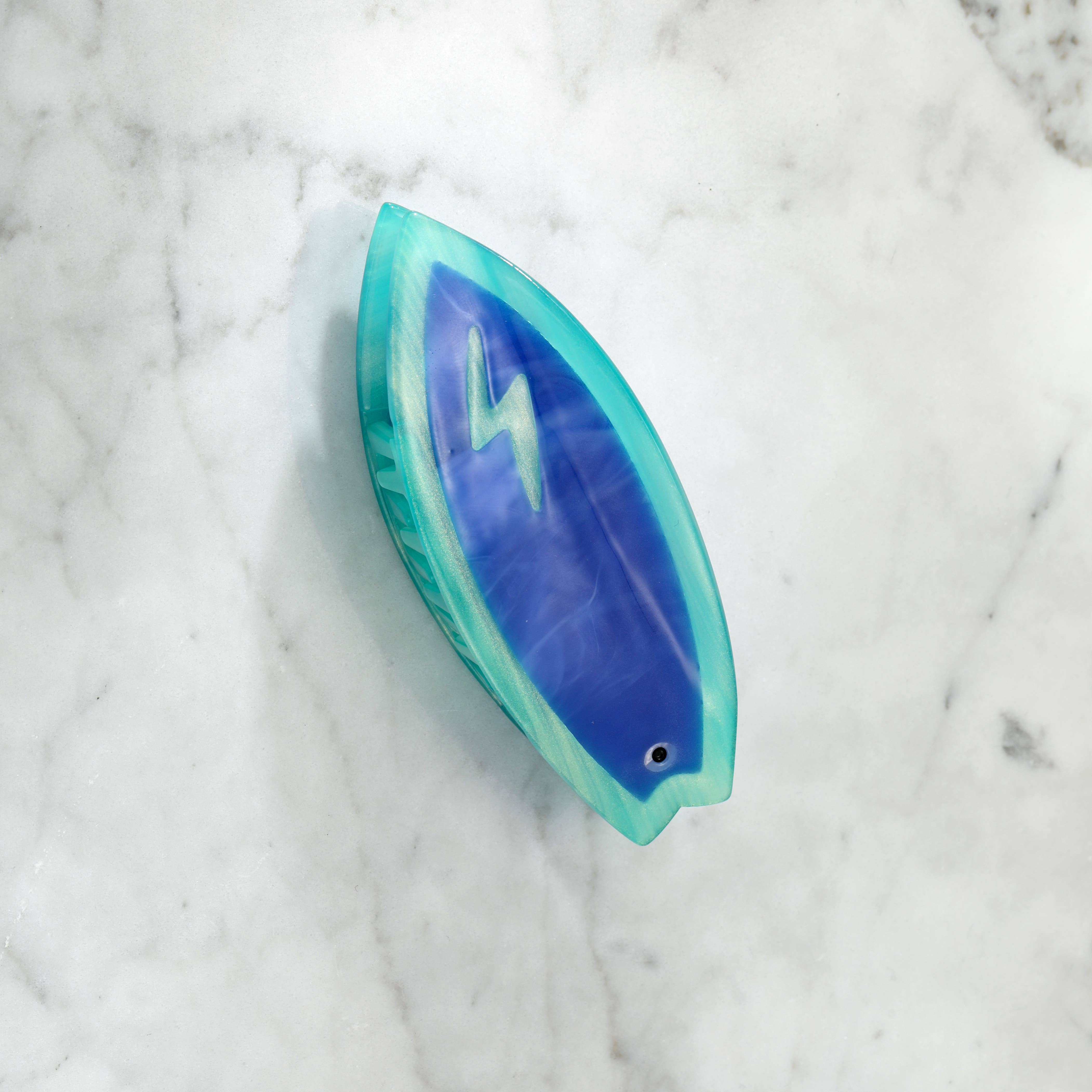 Eco-Friendly Lightning Bolt Surfboard Hair Clip