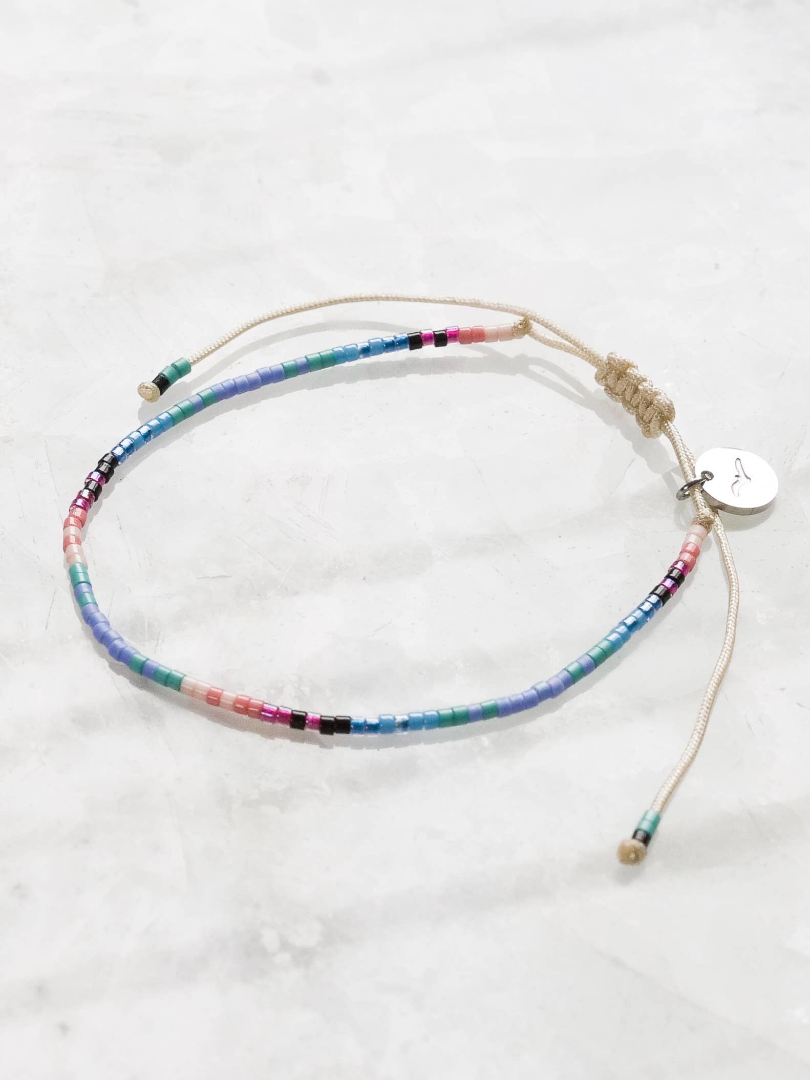 Tiny Bead, Island Bead Bracelet - Bubble Gum
