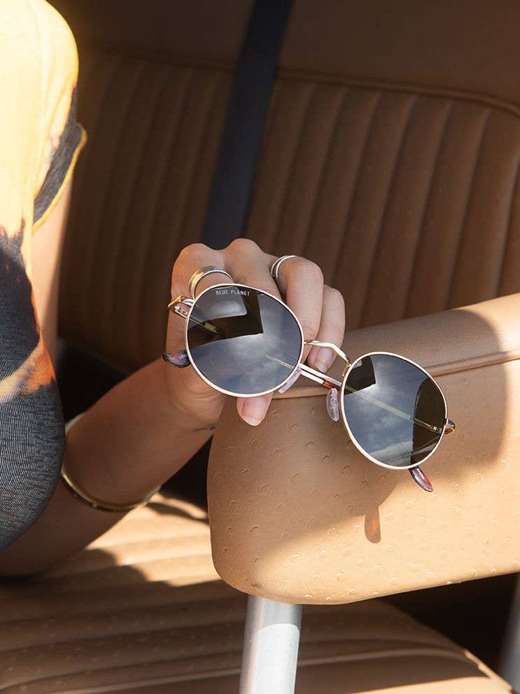 Ash - Matte Gold / Tortoise Tips / Grey-green Polarized Lens