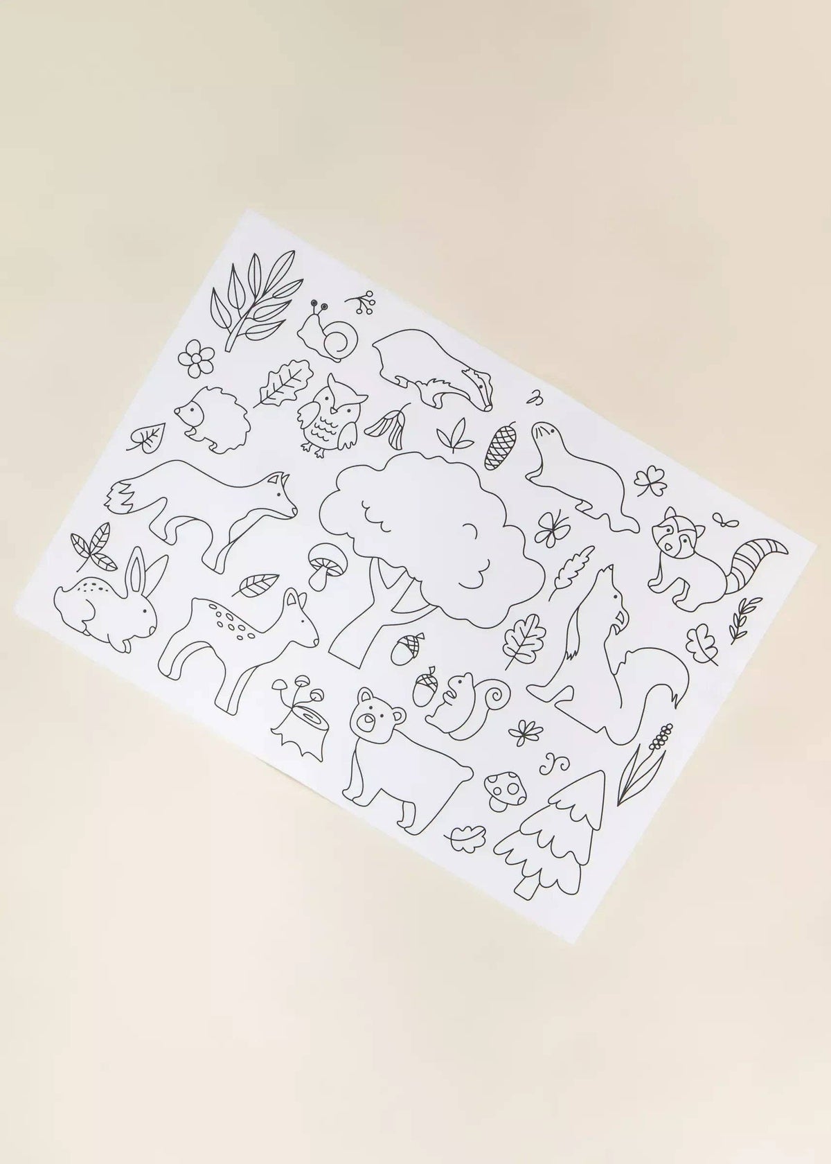 Set of 4 Silicone Washable Coloring Placemats & Markers