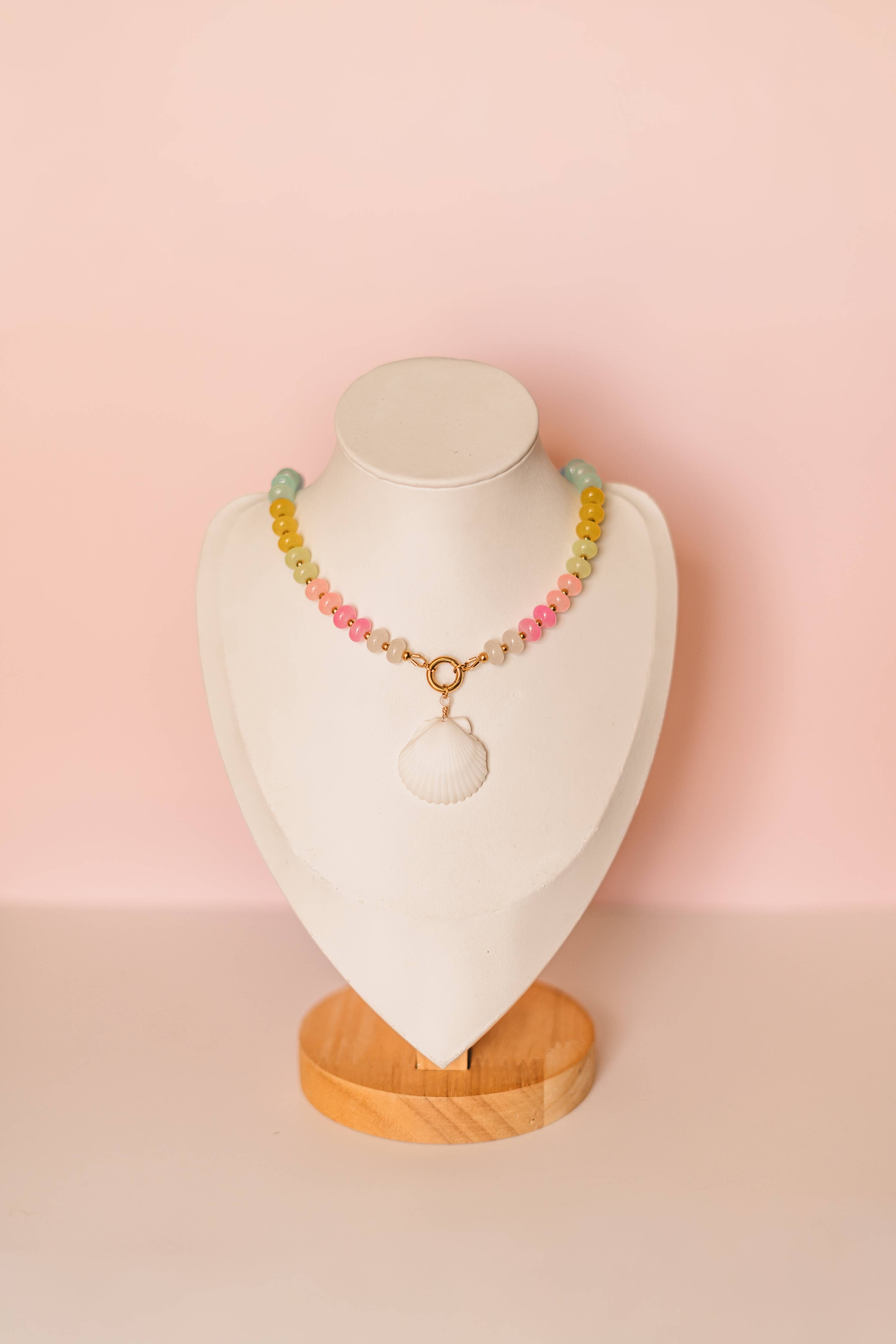 Livi | Colorful Beaded Seashell Necklace - Create Your Sunshine