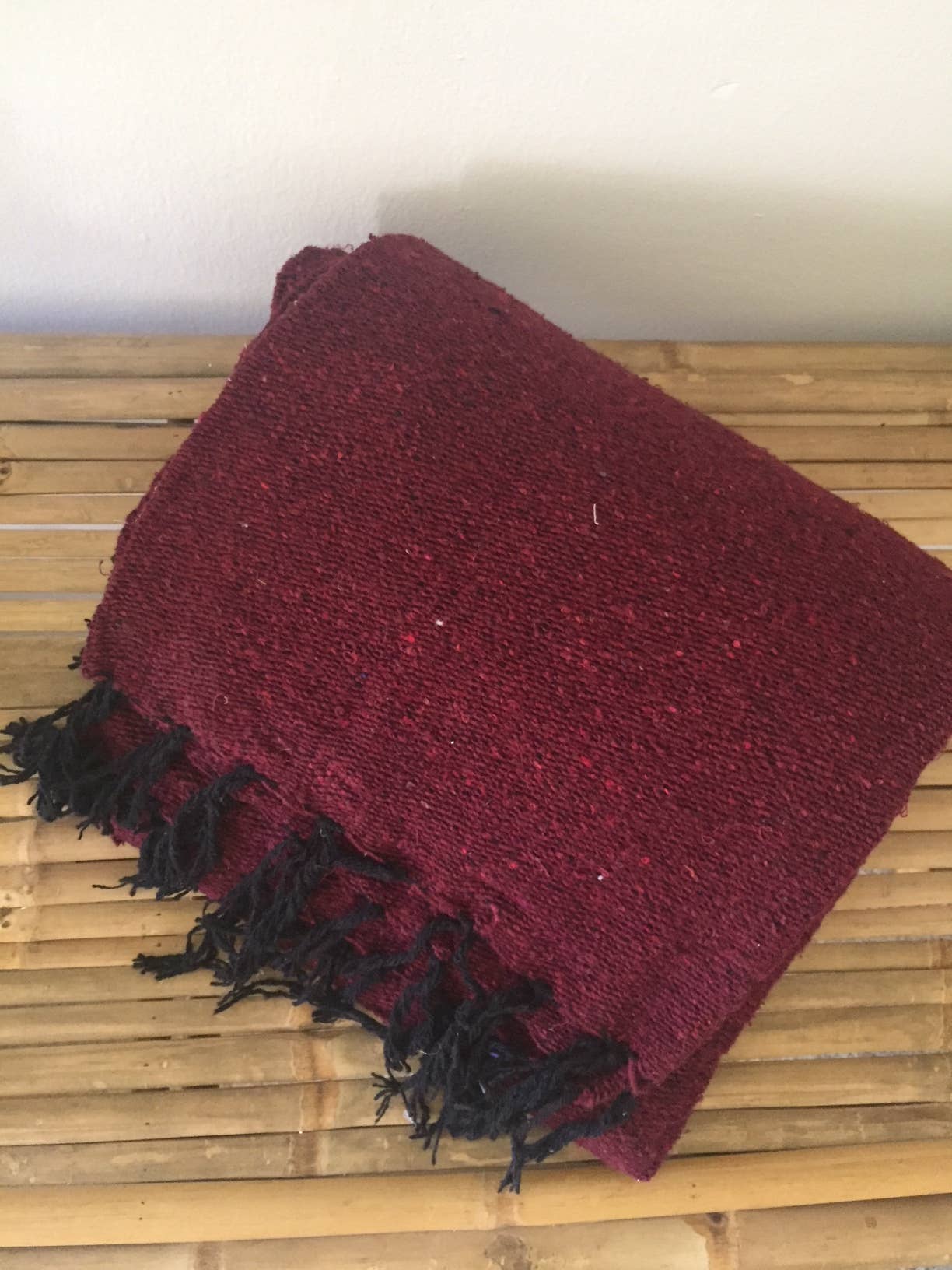 Solid Mexican Throw Blanket | Gold | Tan | Yoga | Mint