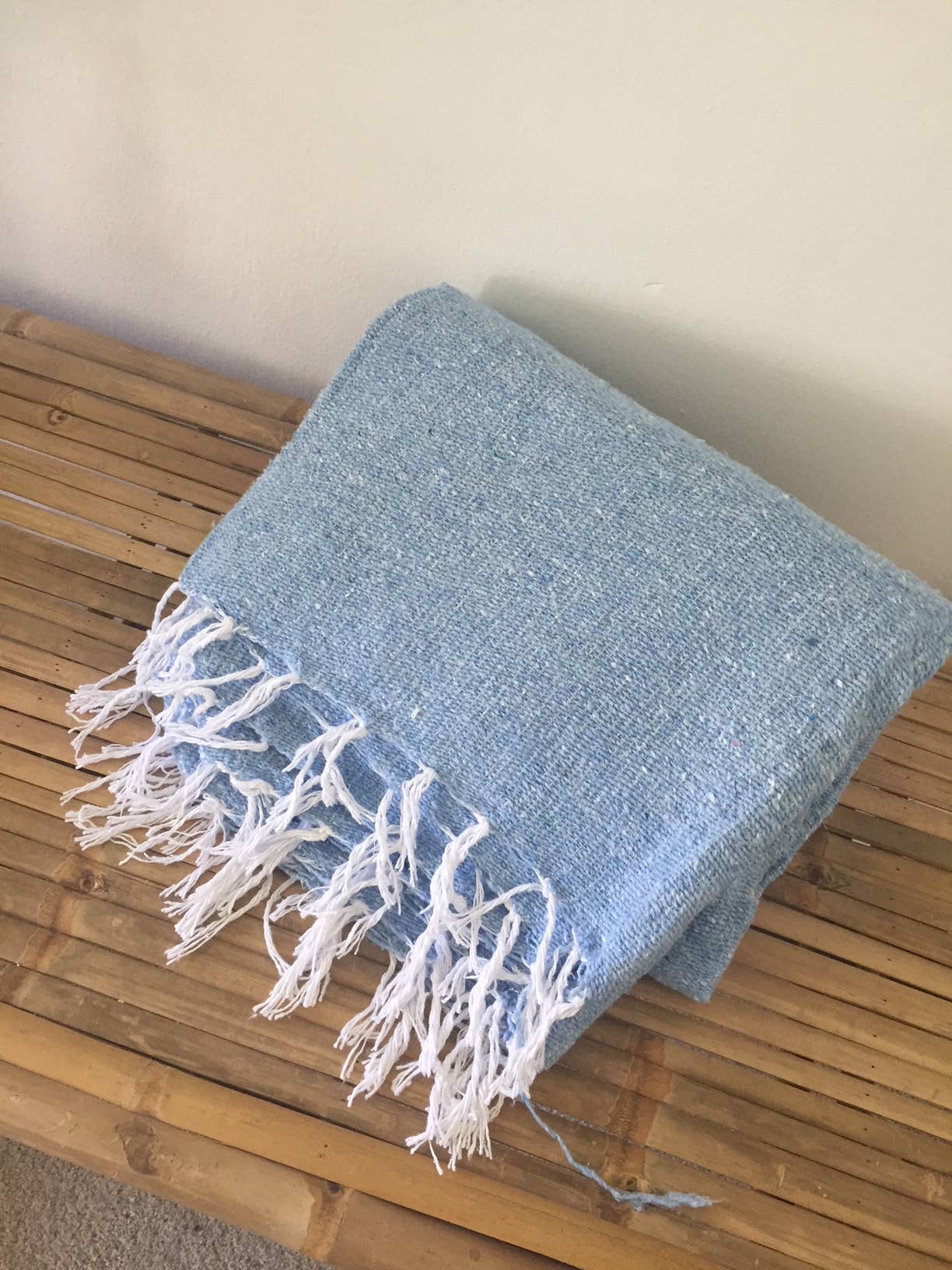 Solid Mexican Throw Blanket | Gold | Tan | Yoga | Mint