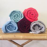 Solid Mexican Throw Blanket | Gold | Tan | Yoga | Mint