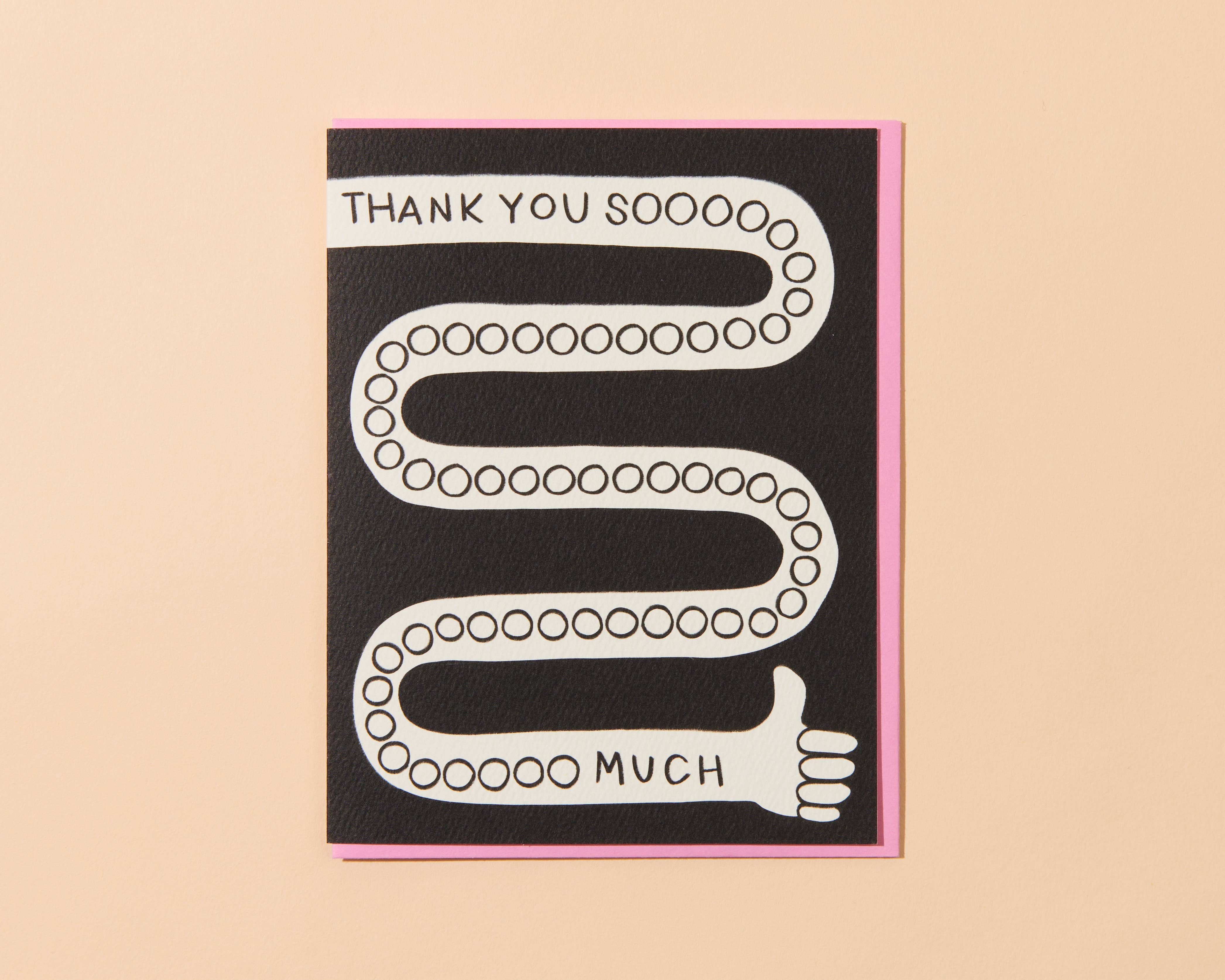 Thanks Soooo Much Greeting Card - Made in USA, Cute, Funny, Thumbs Up