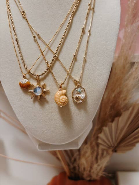 Opal Sunburst Necklace