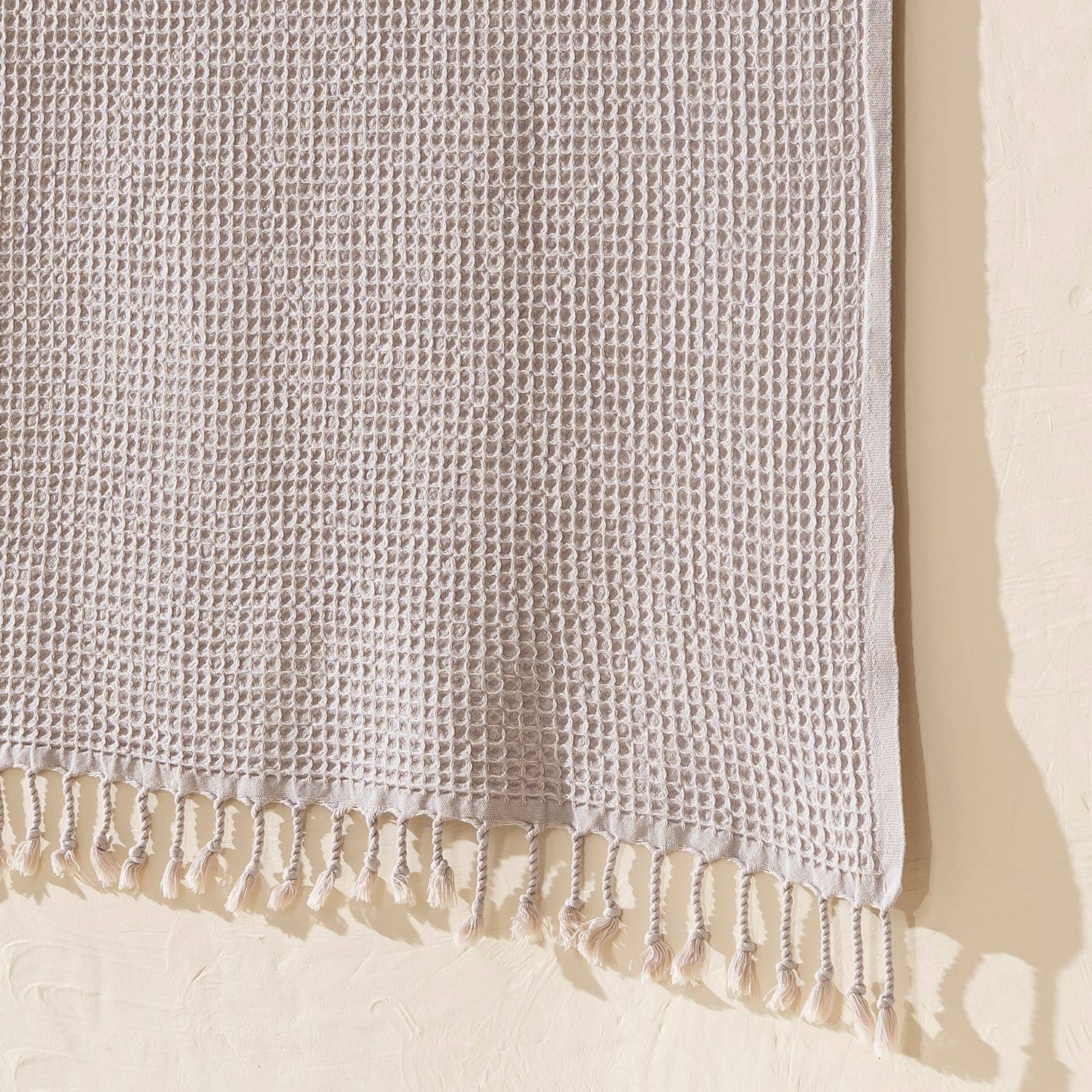 Stonewashed Waffle Beach Towel Turkish Hamam Fouta Vintage