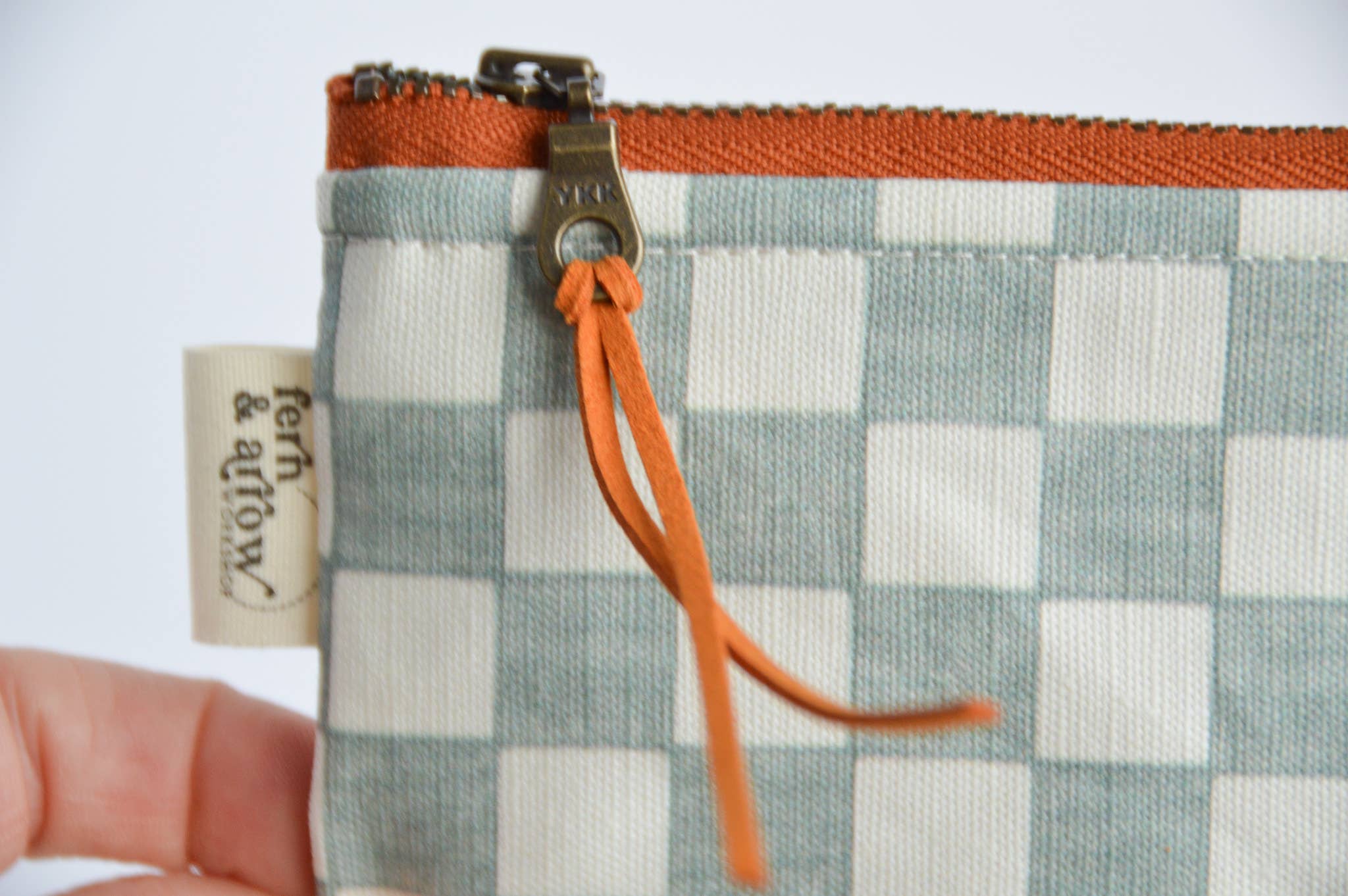 Boho Chic Checkered Makeup Bag for Her