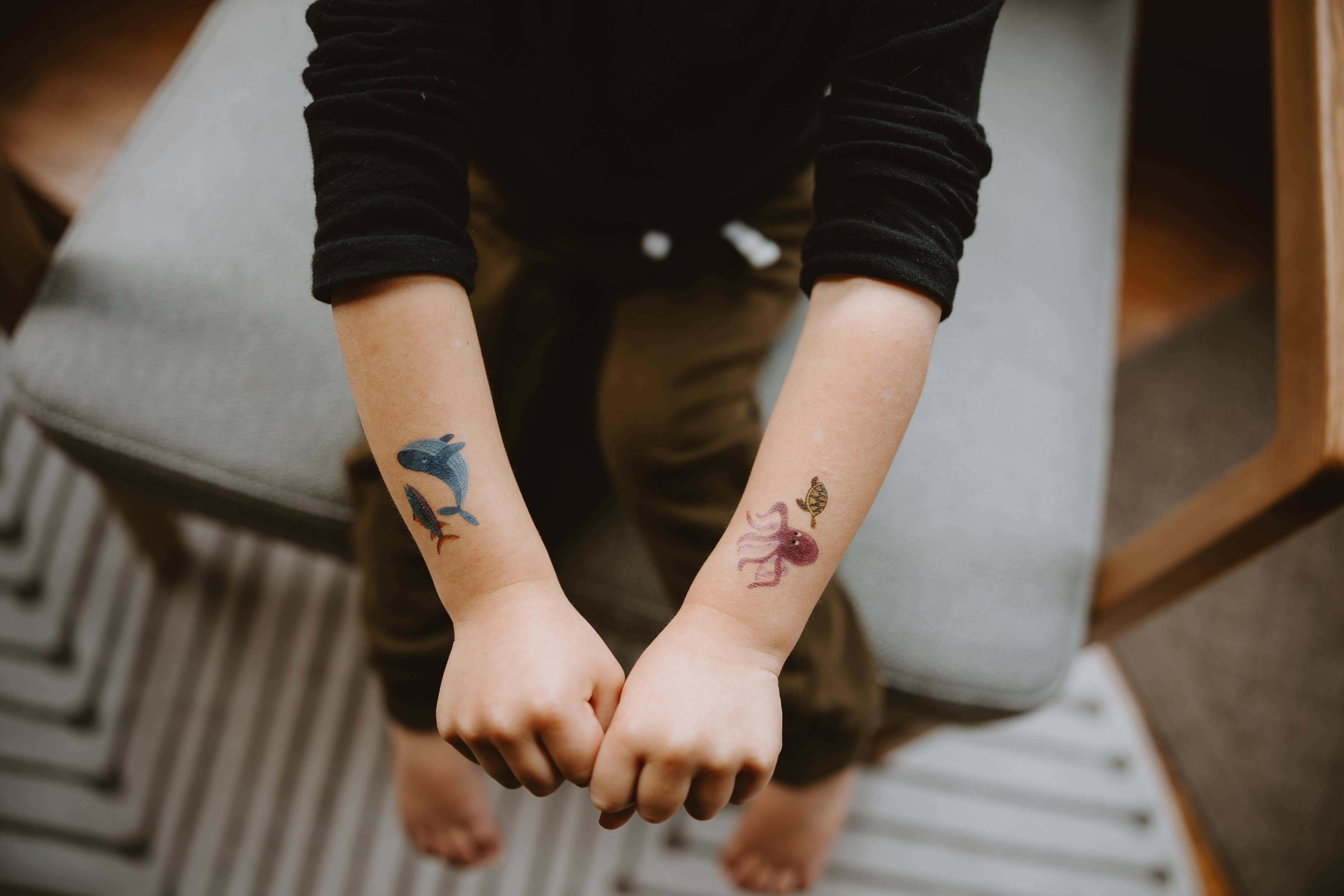 Wild Sea Temporary Tattoos: Yellow