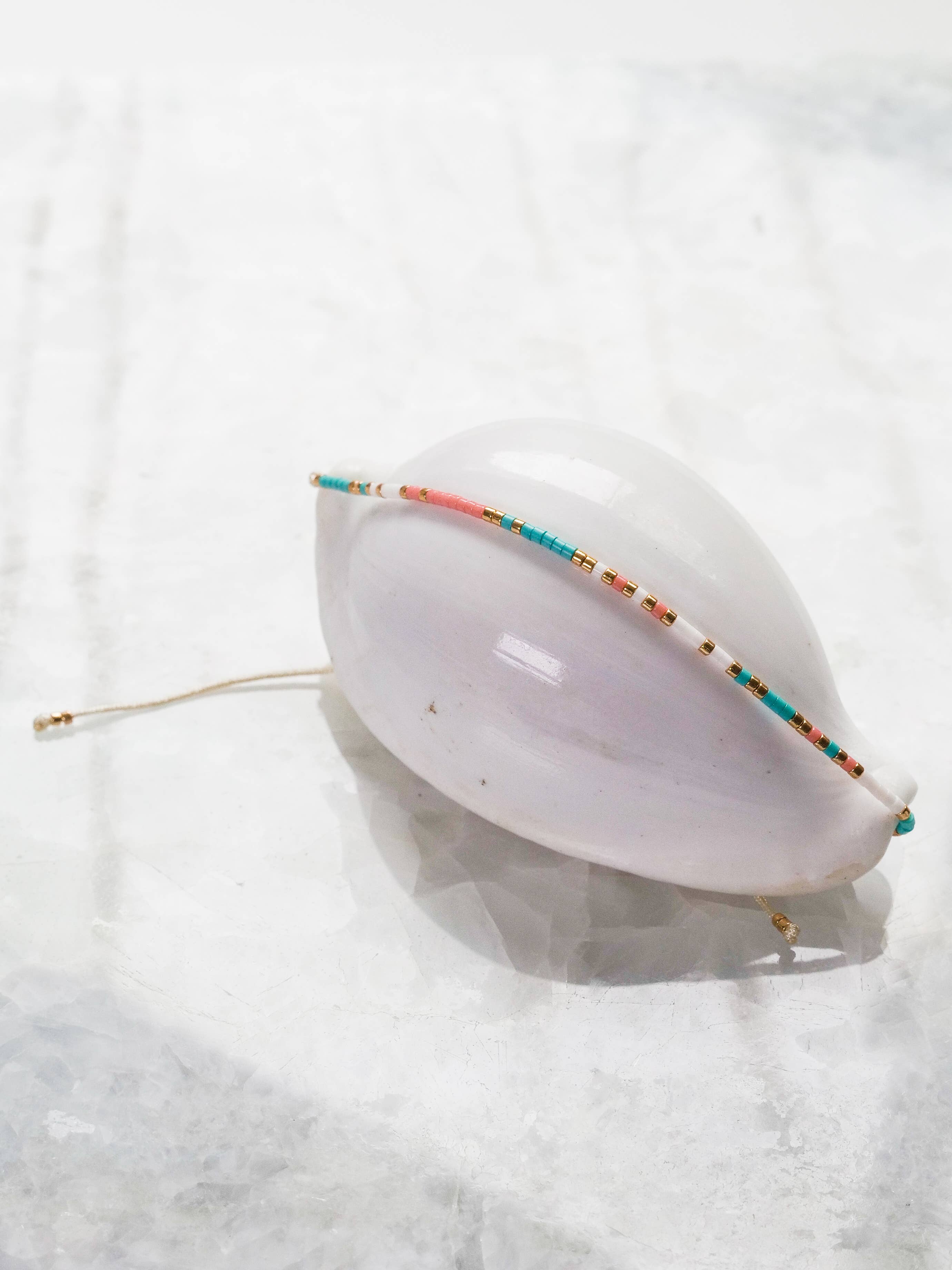 Tiny Bead Stackable, Island Bead Bracelet - Sandbar