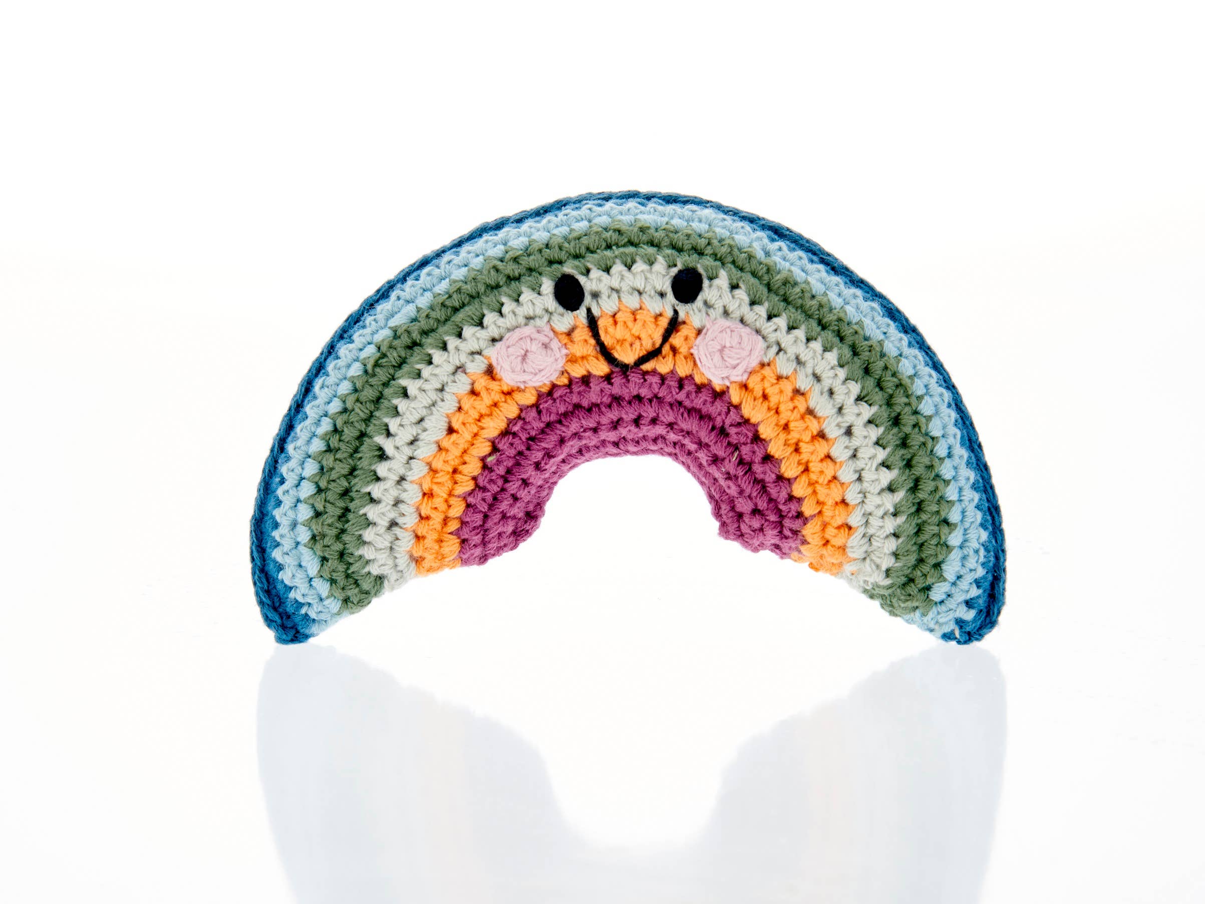 Little Boho Rainbow Toy Rattle - Organic Cotton