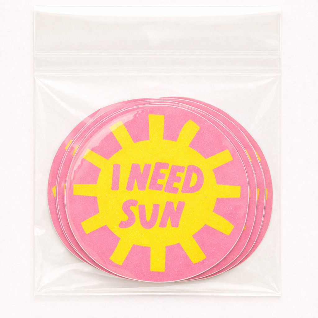 I Need Sun Sticker | Summer Sticker | Beach Sticker Coastal