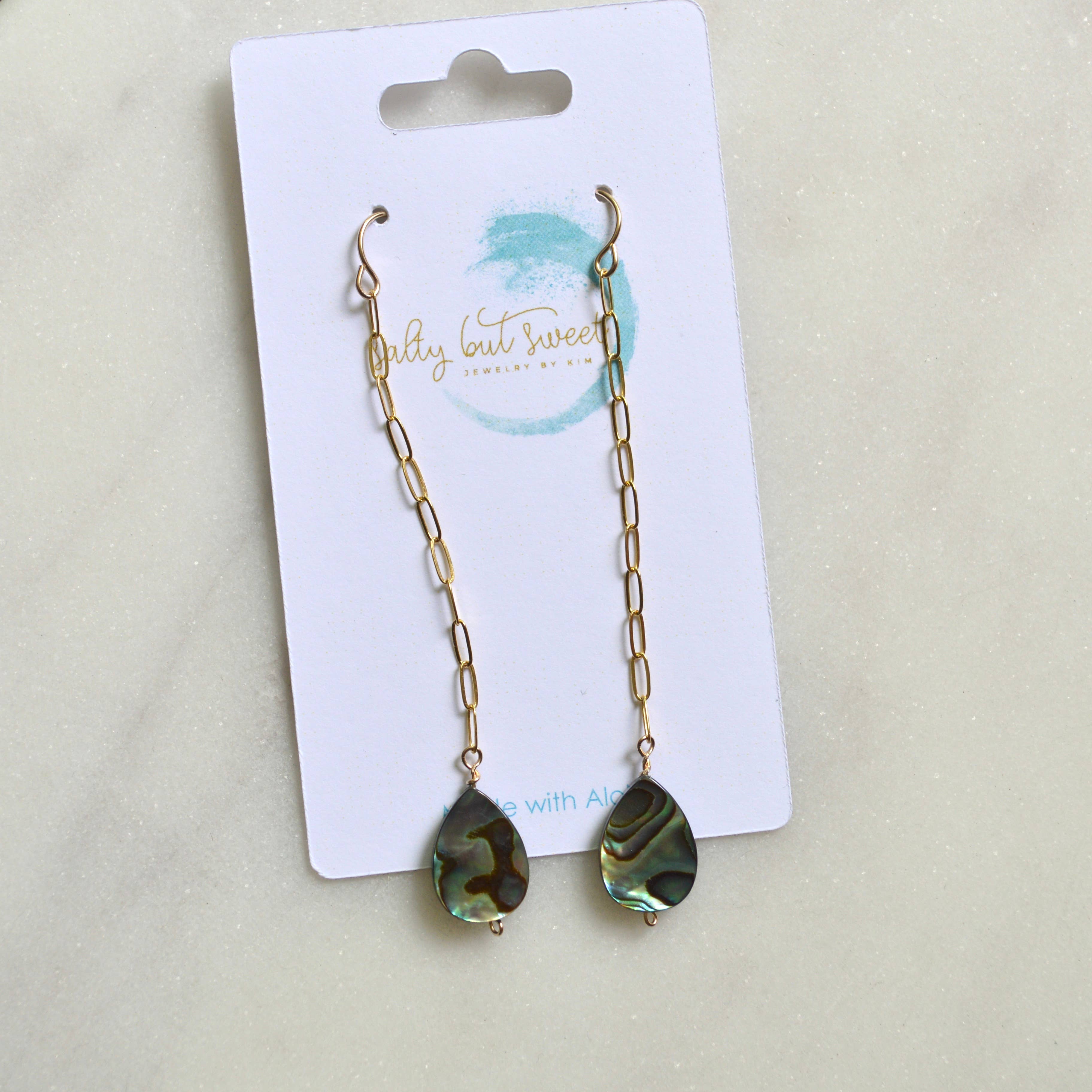 Abalone Teardrop Earrings