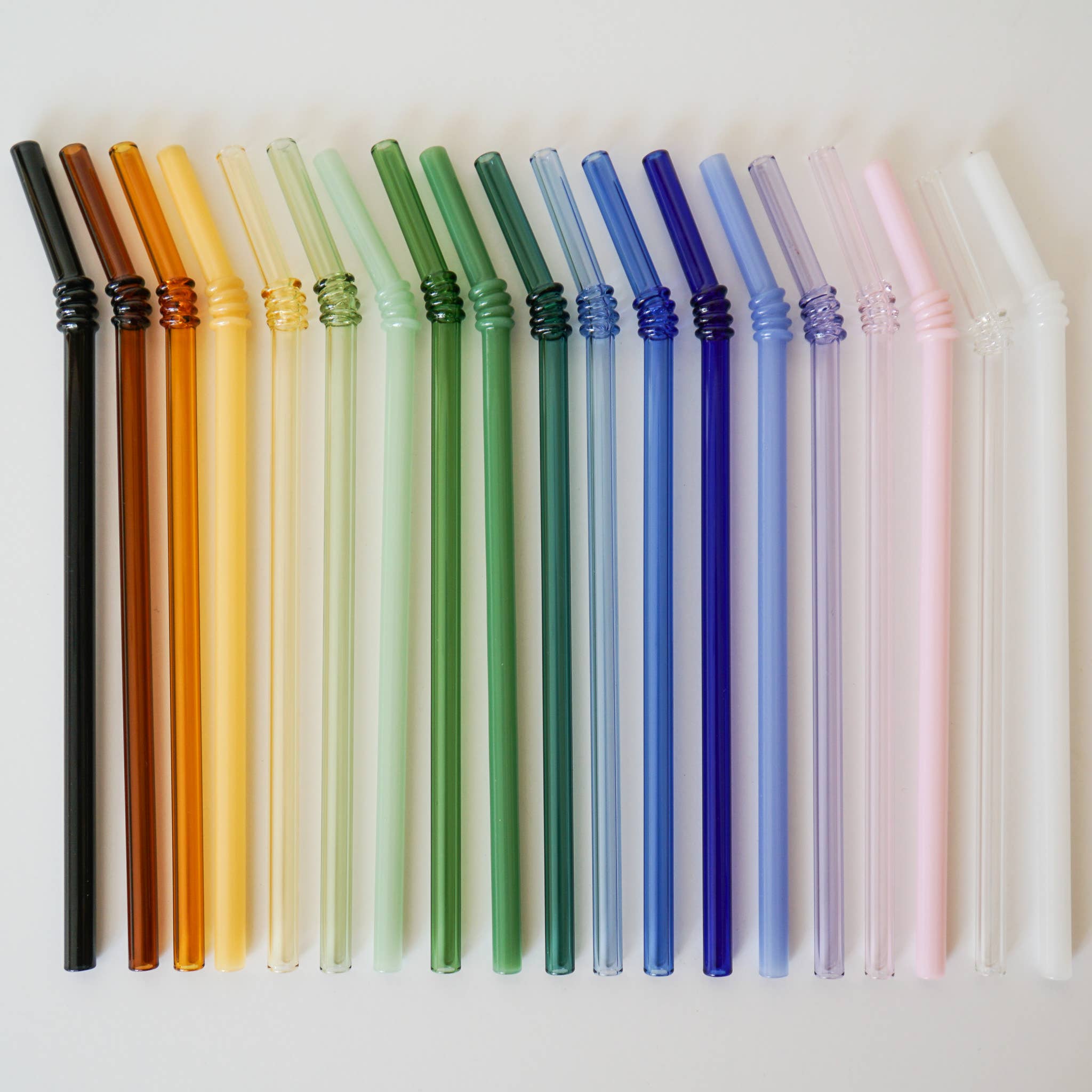 Ridged Glass Straws