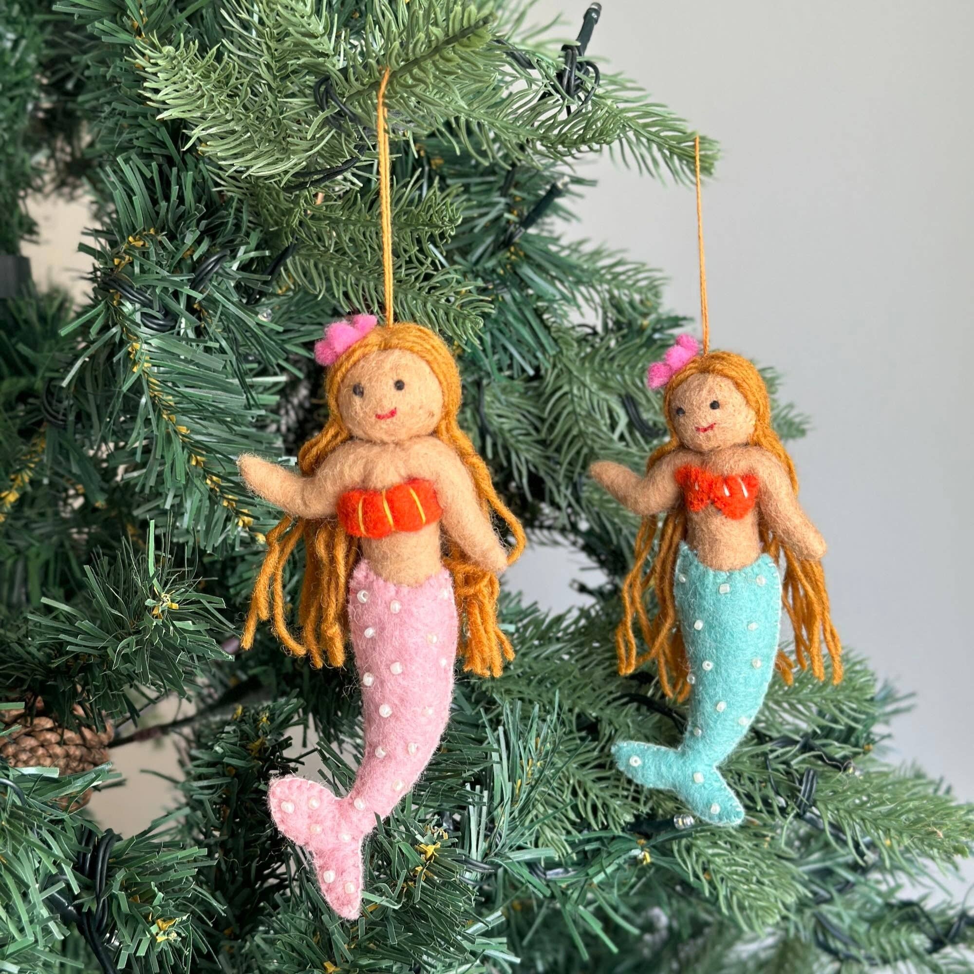 Felt Mermaid Ornament - Caucasian