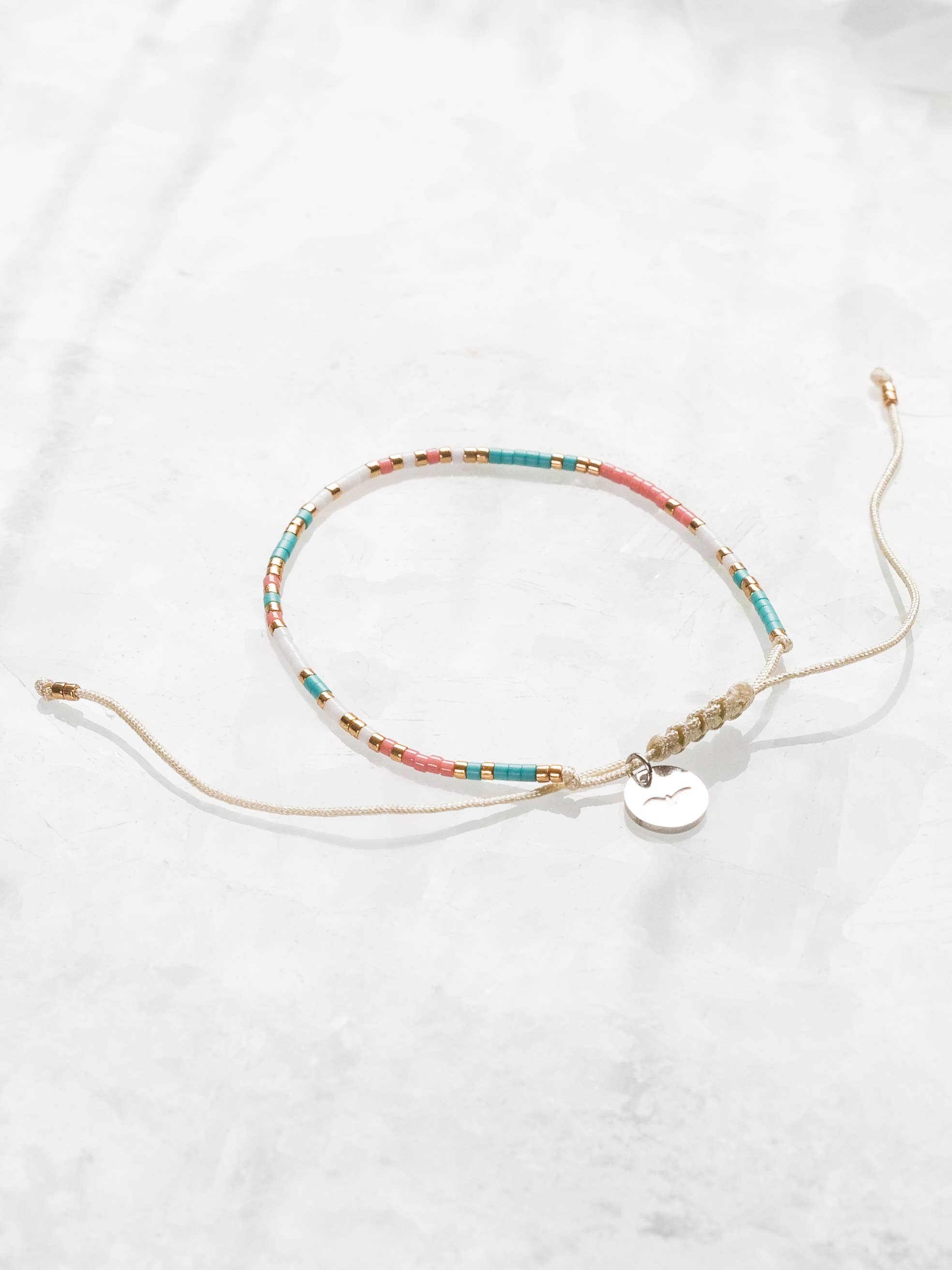 Tiny Bead Stackable, Island Bead Bracelet - Sandbar