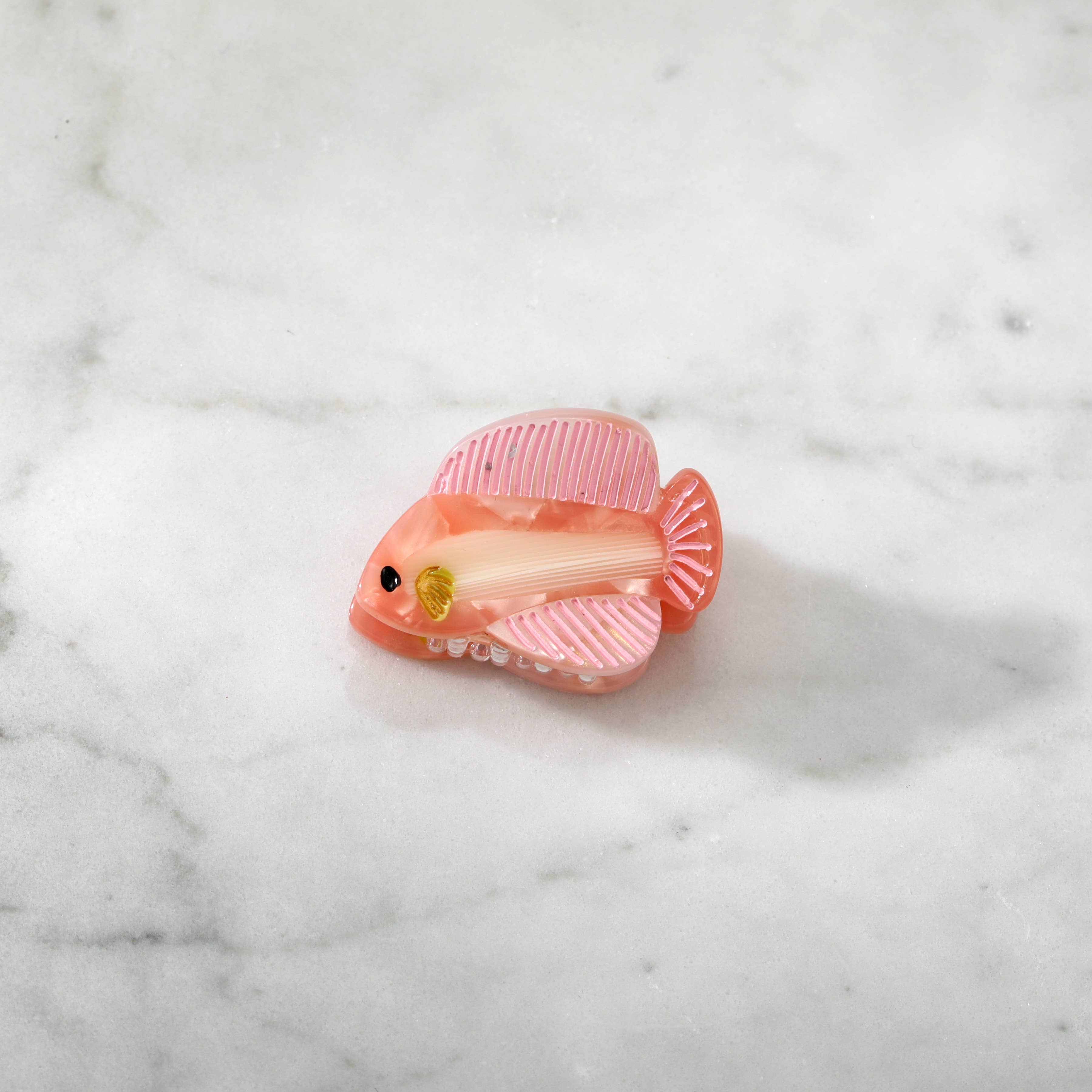Eco-Friendly Mini Blush Coastline Fish Hair Clip