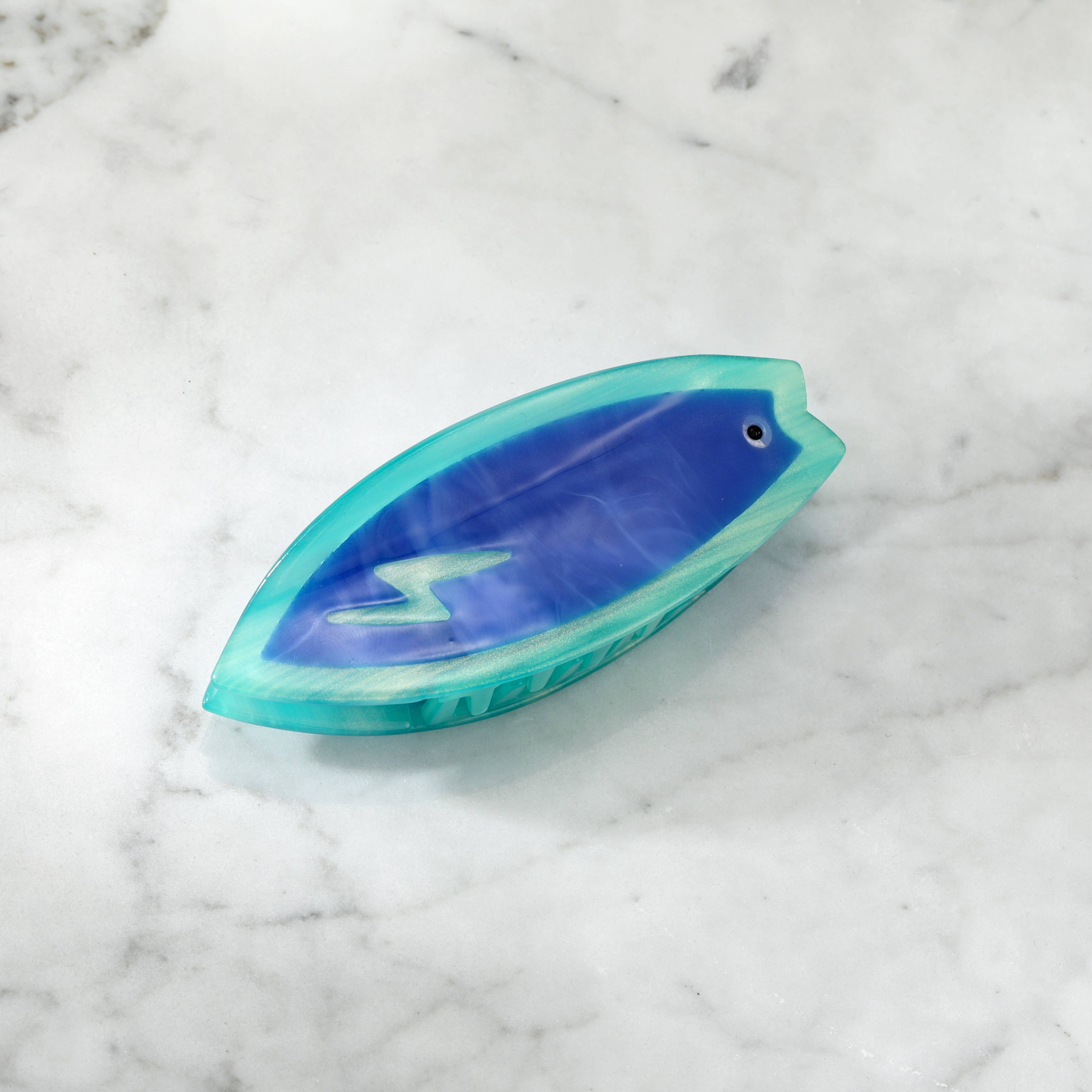 Eco-Friendly Lightning Bolt Surfboard Hair Clip