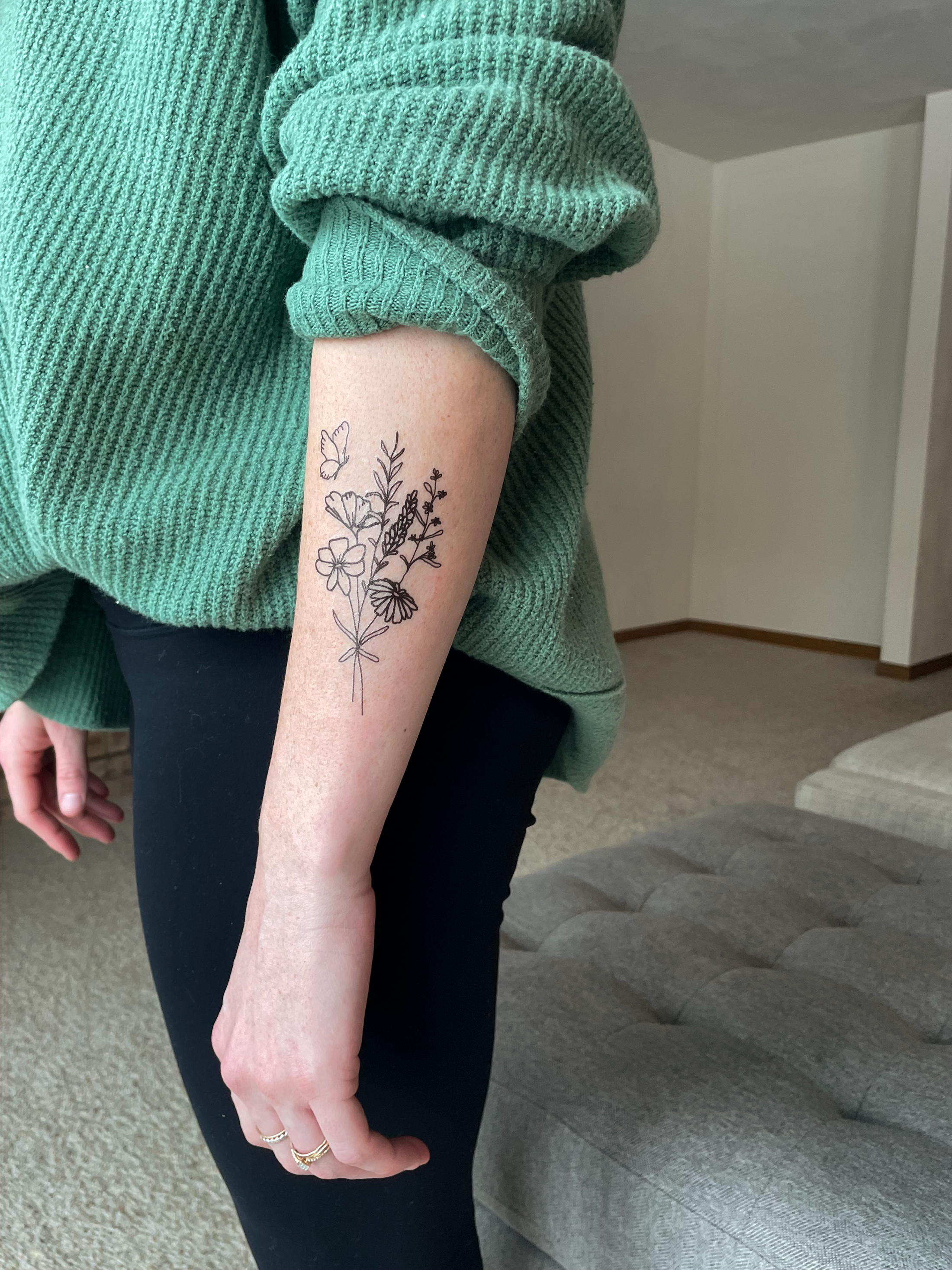 Saint & Company - Butterfly Floral Temporary Tattoos