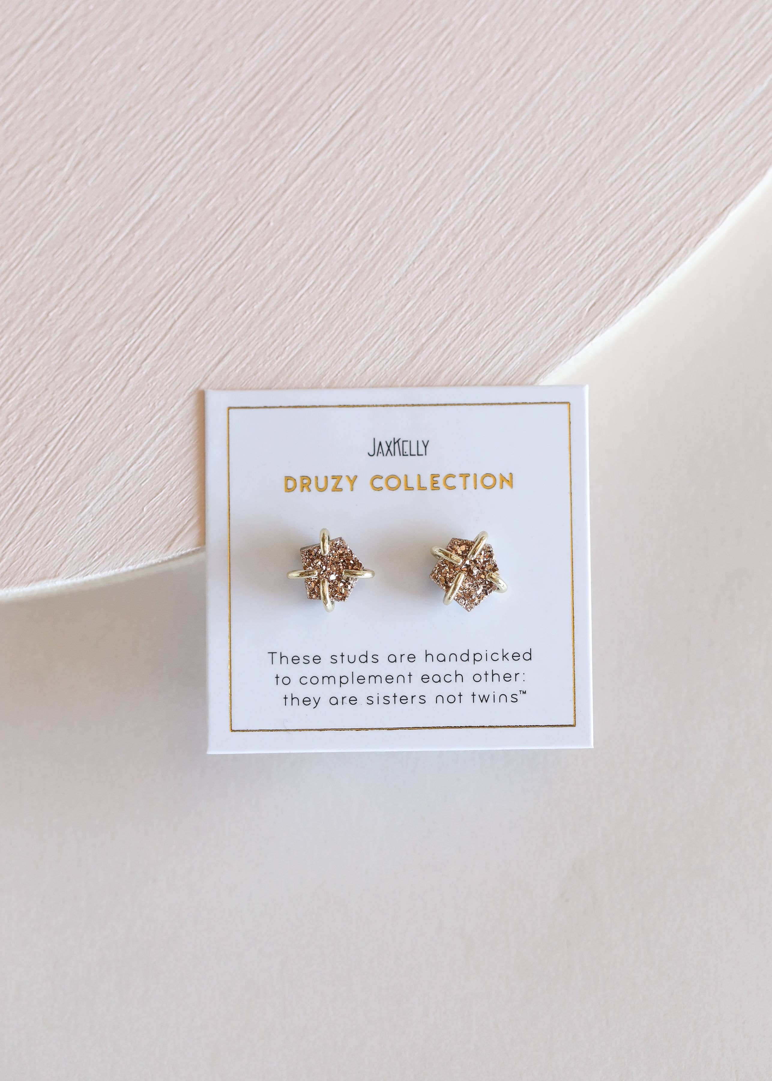 JaxKelly - Druzy Prong - Rose Gold - Earring