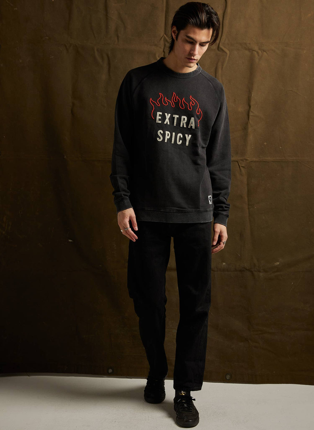 Extra Spicy Chainstitch & Felt Crewneck Sweatshirt