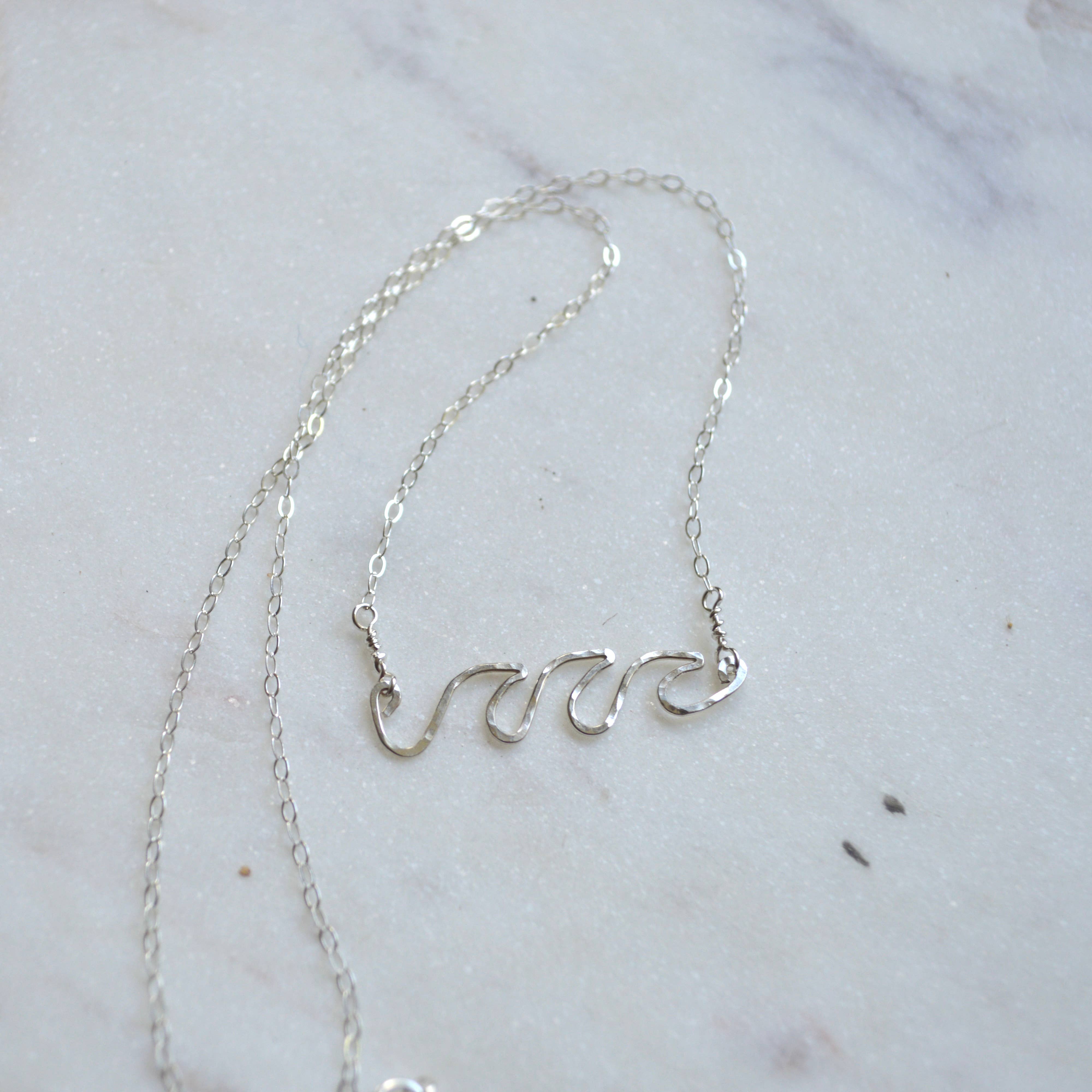Mini Wave Necklace Sterling