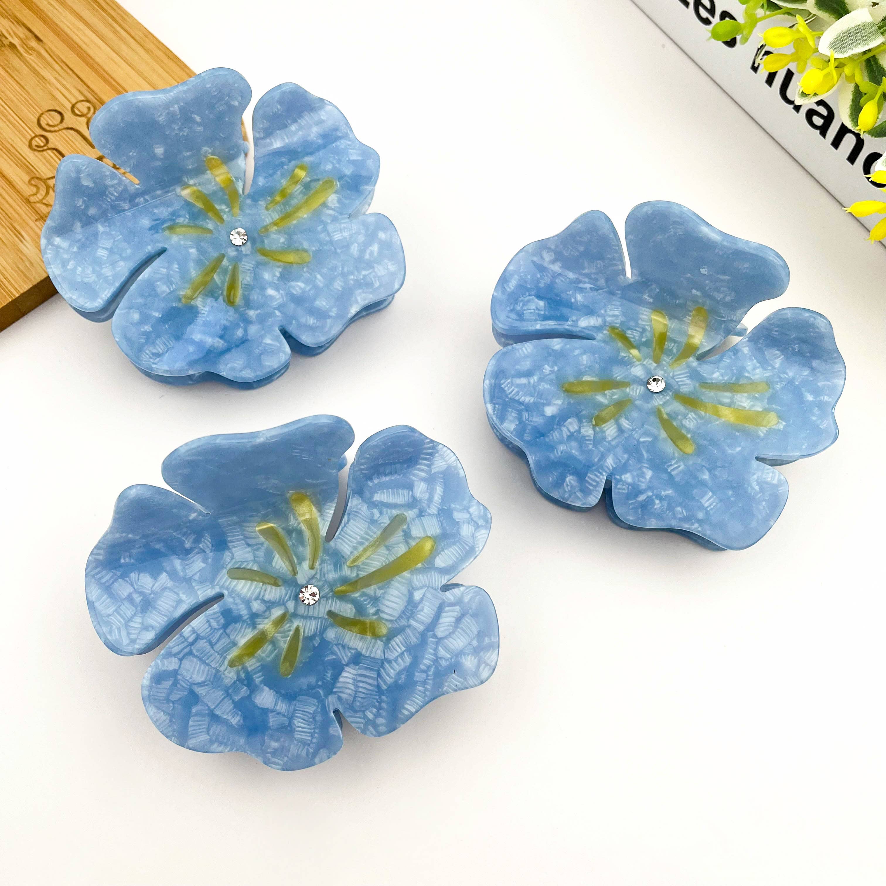 Summer Flower Claw Clip, Beach Hair Clip