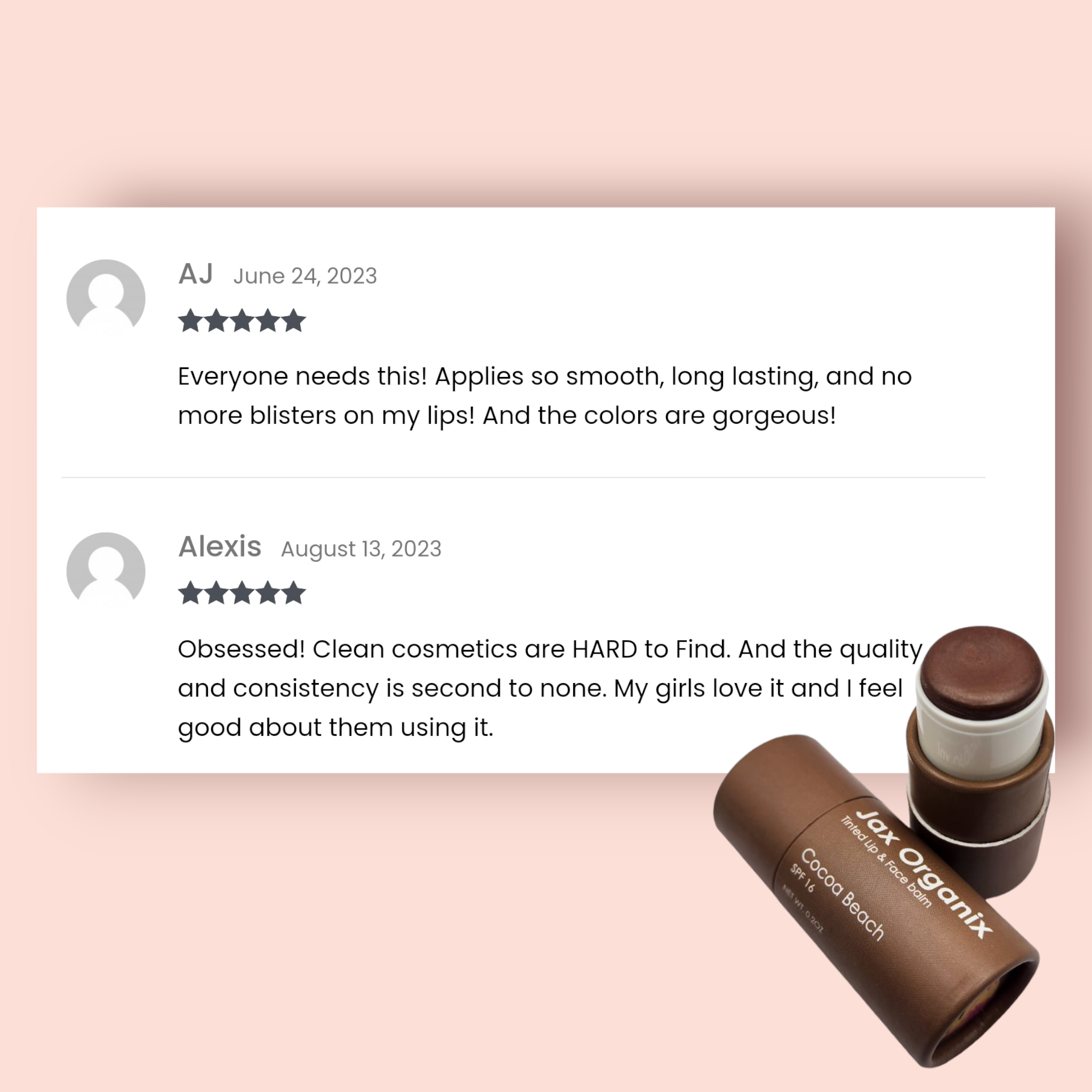 Jax Organix SPF 16 Tinted Lip& Face Balm