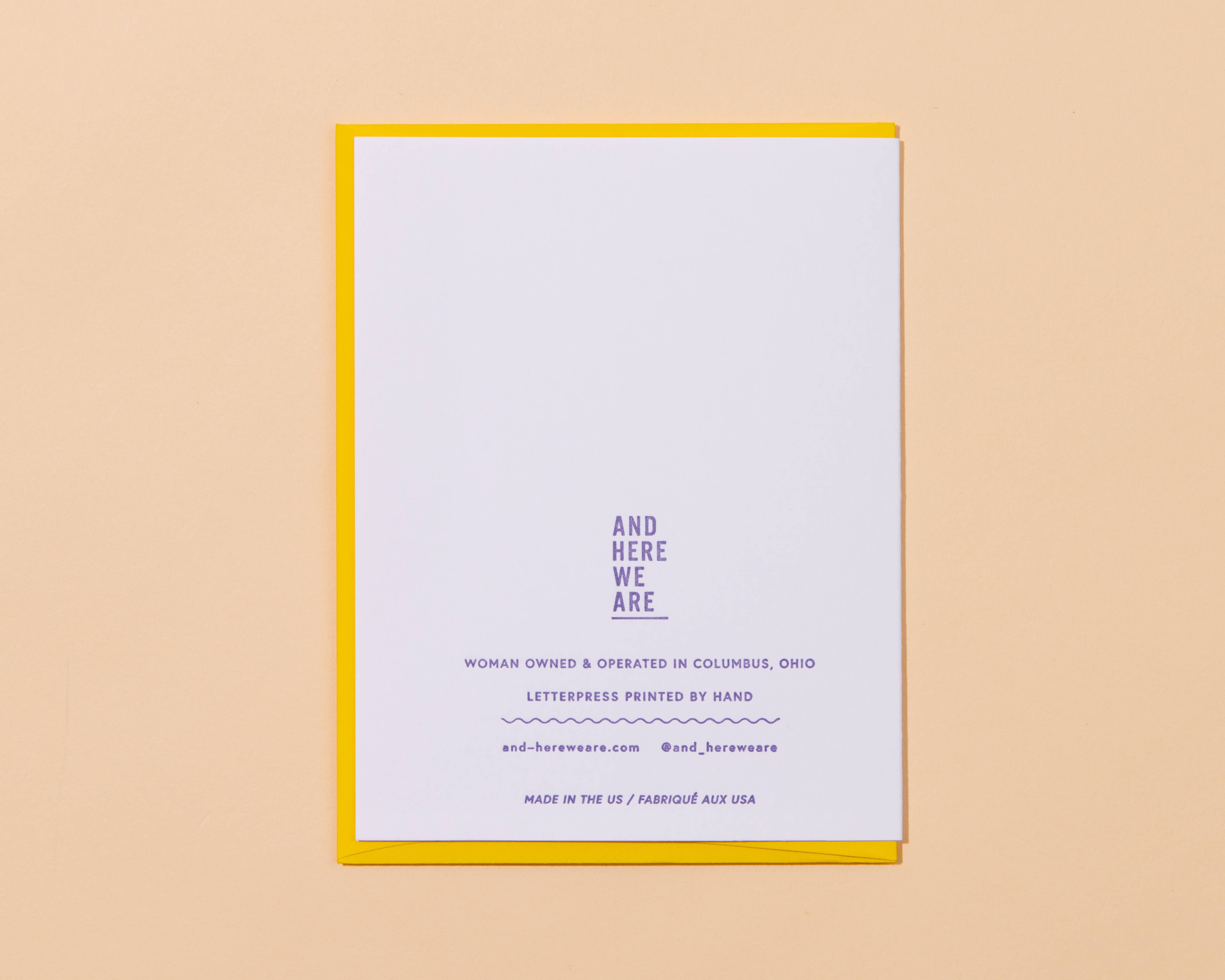 You're Swell Thank You Letterpress Greeting Card- Made in USA