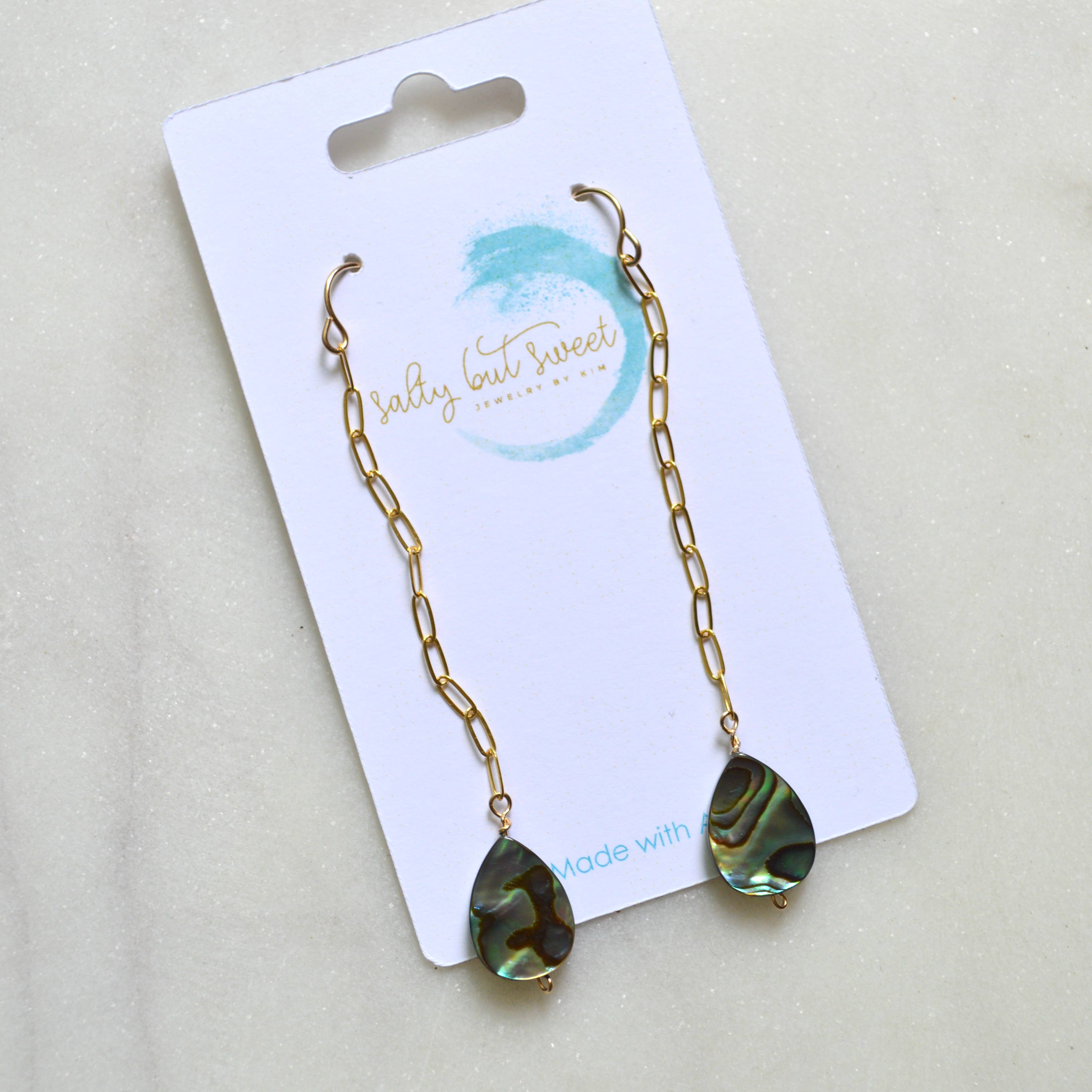 Abalone Teardrop Earrings