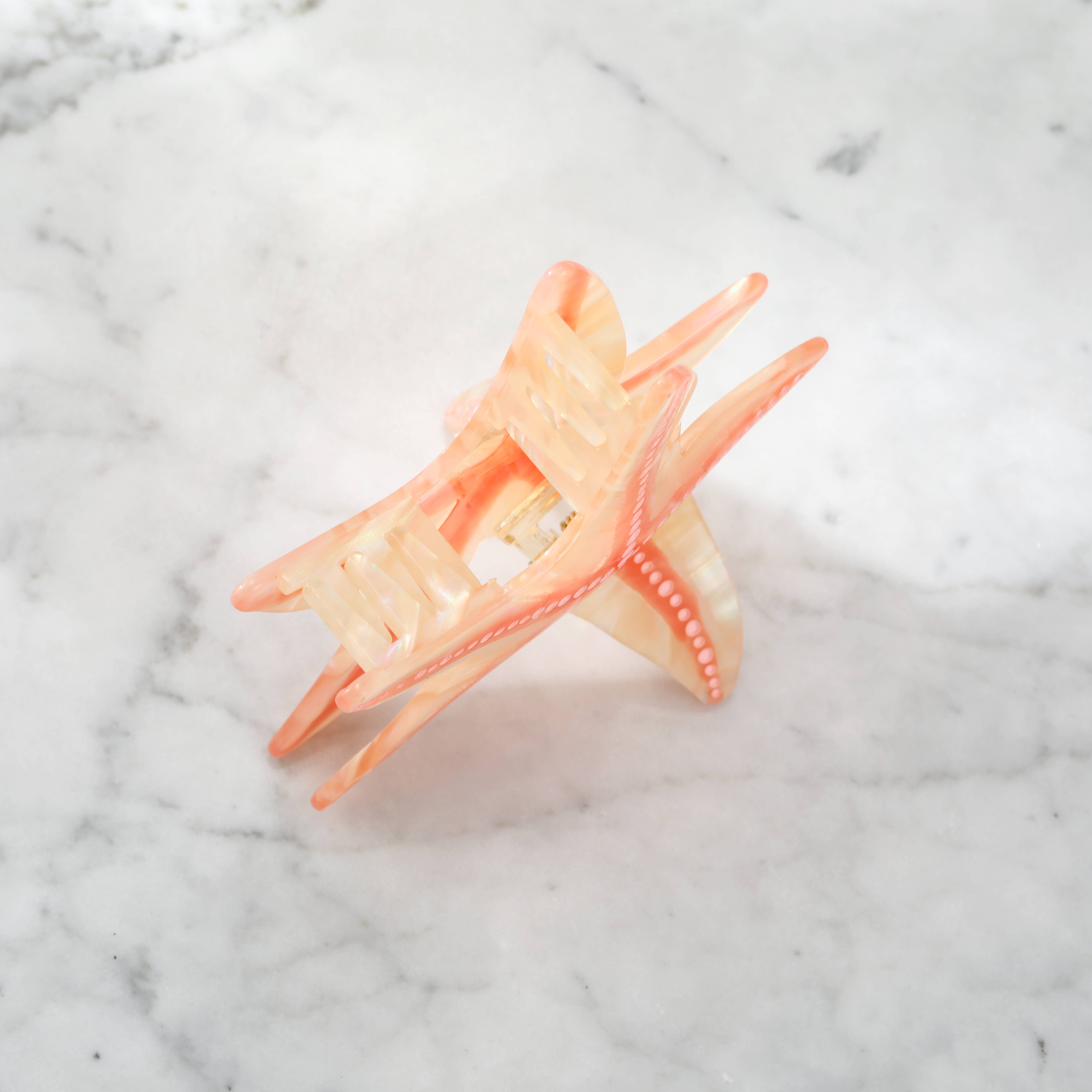 Eco-Friendly Coral Starfish Hair Clip Claw - Large