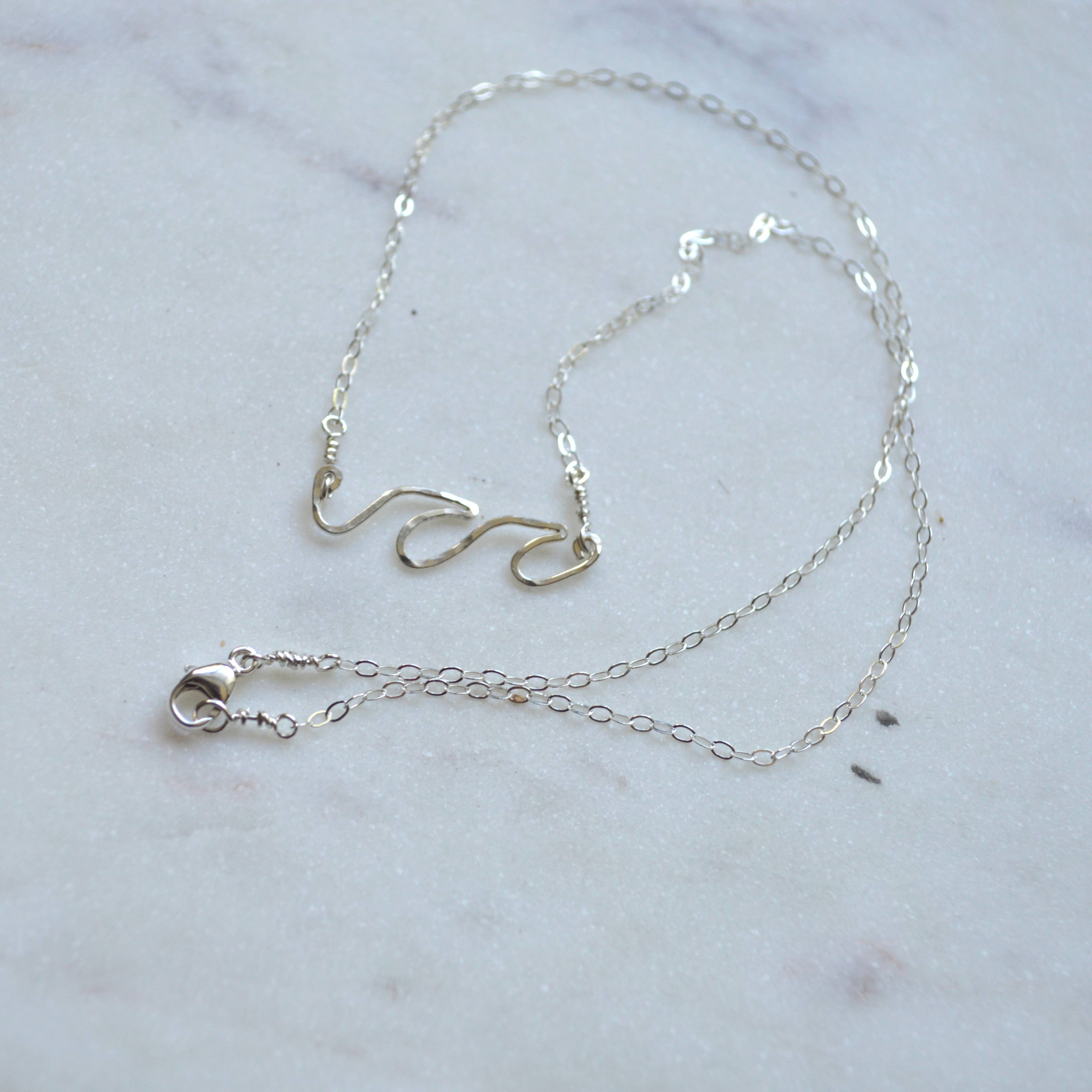 Salty But Sweet - Mini Wave Necklace Sterling