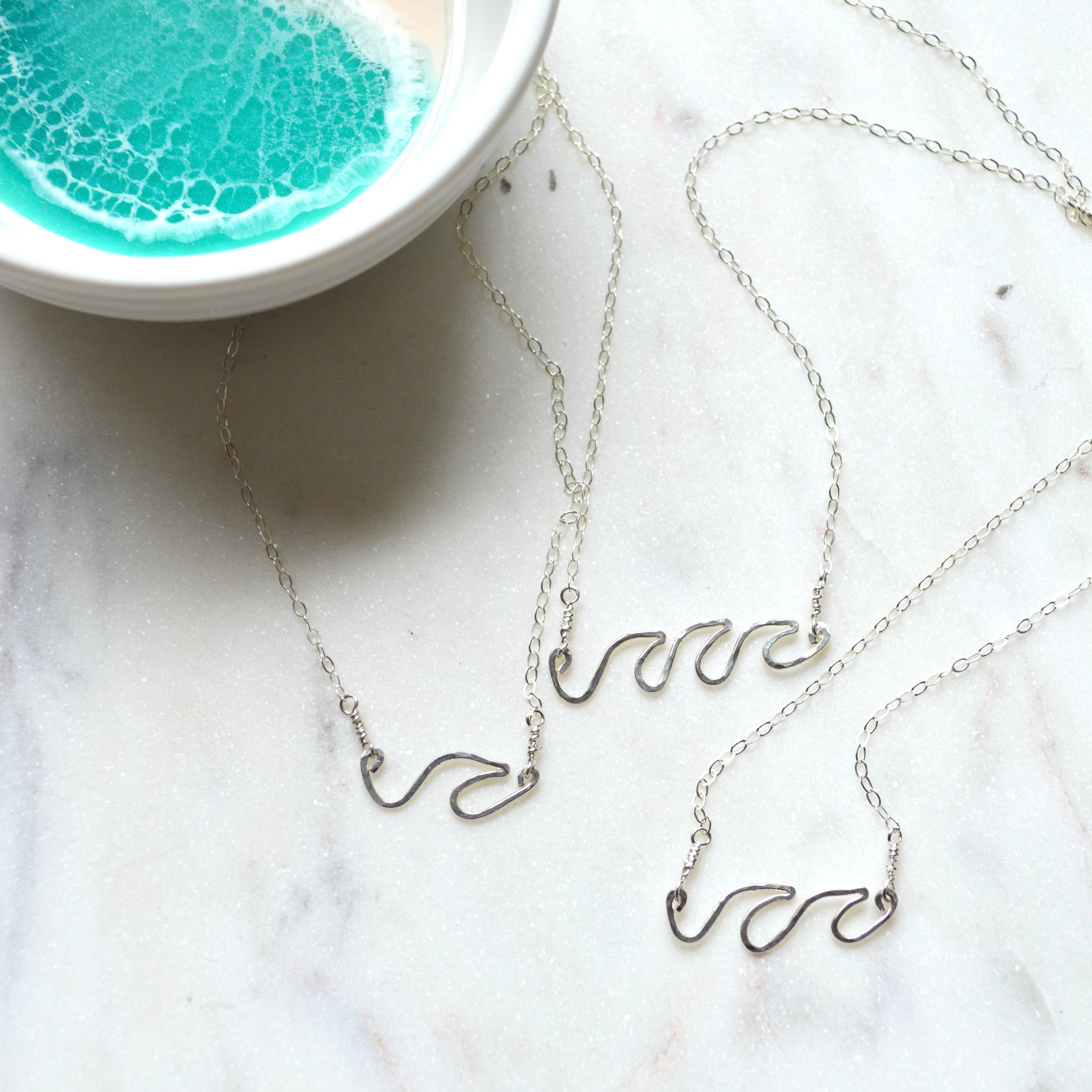 Salty But Sweet - Mini Wave Necklace Sterling