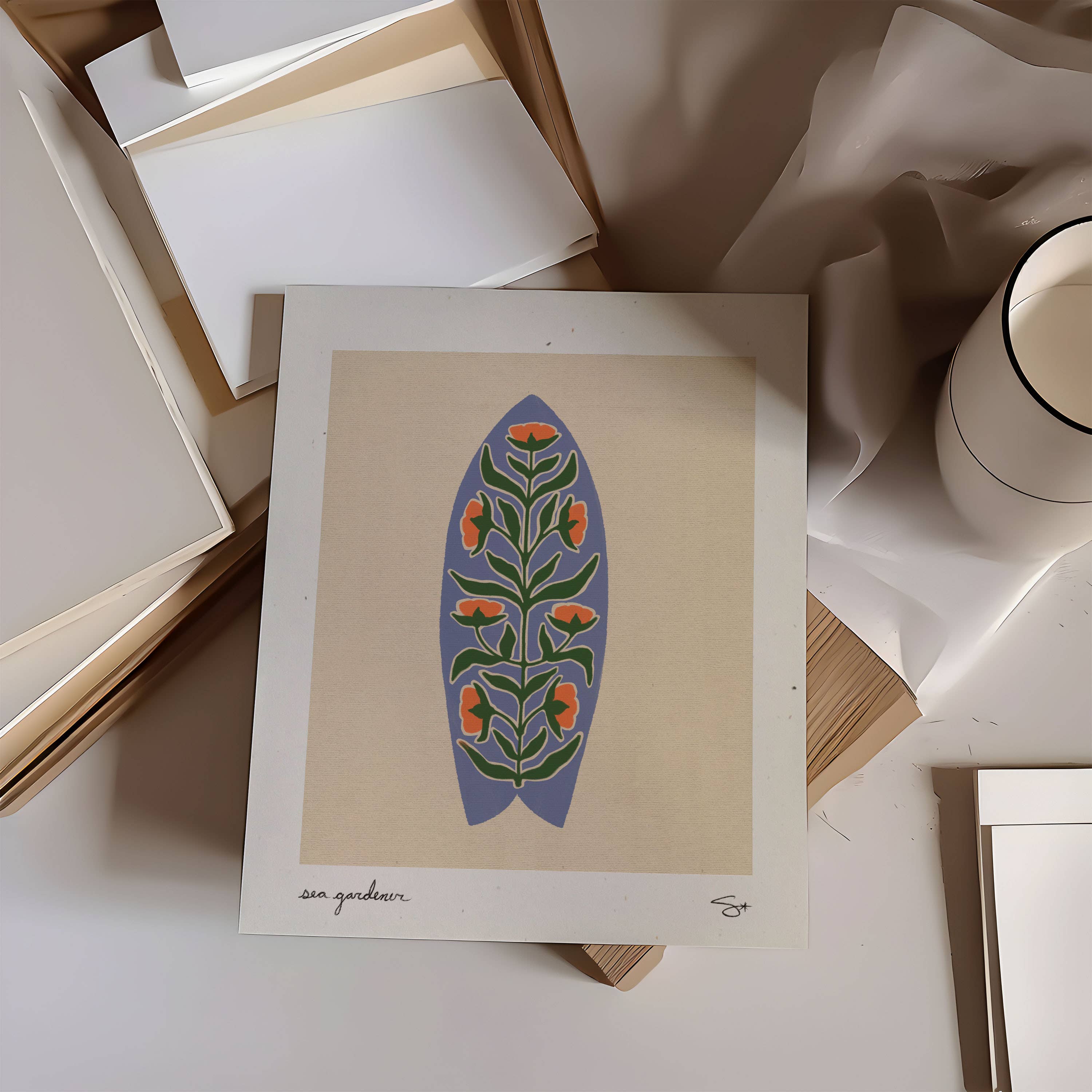 Surf Garden 3 | Surfboard Print