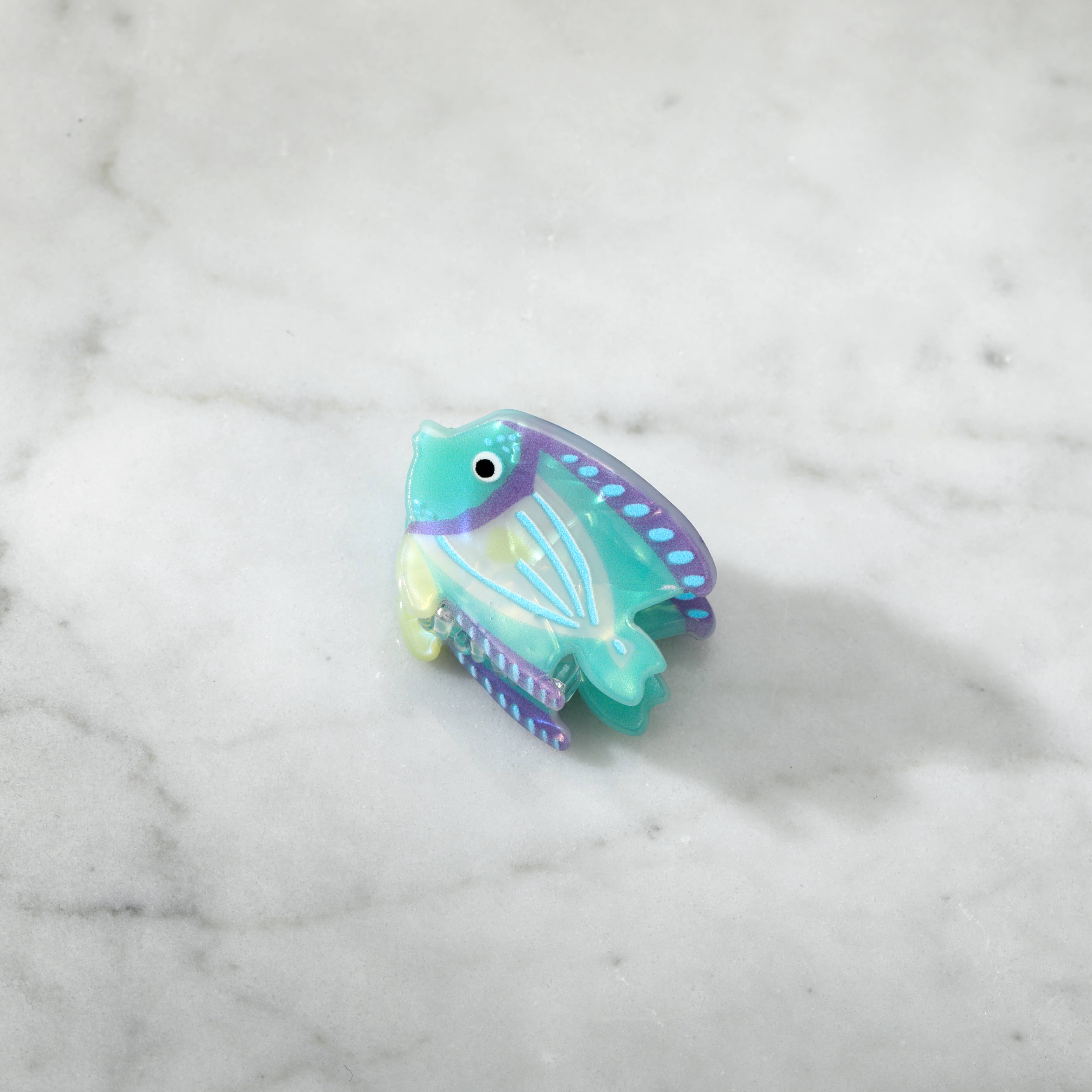 Eco-Friendly Mini Seafoam Reef Fish Hair Clip