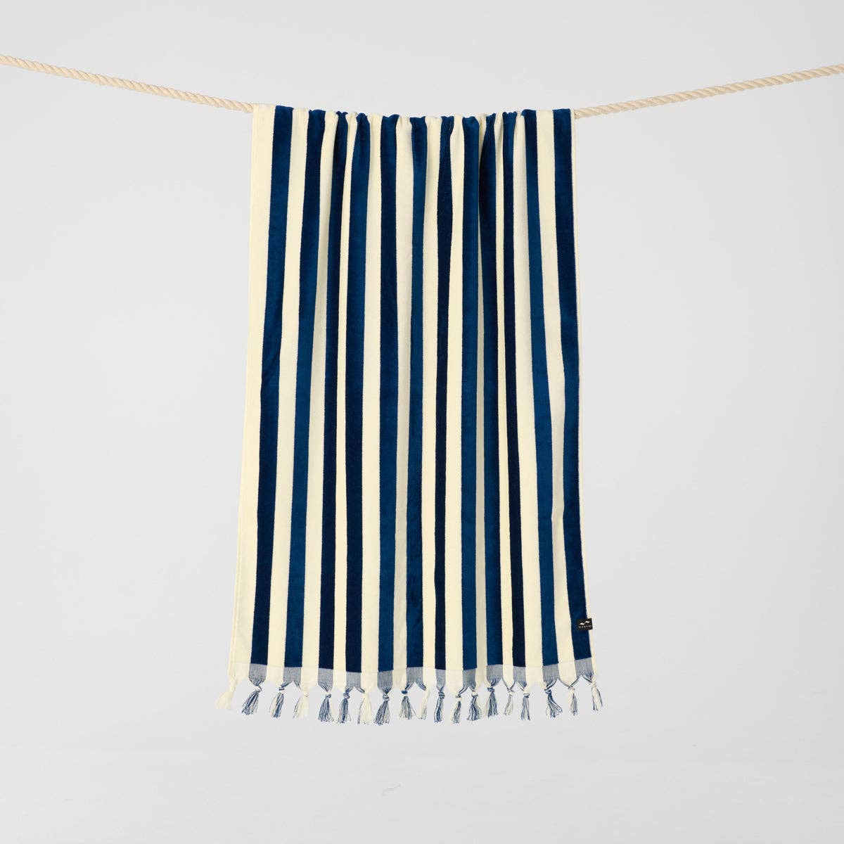 Cabana Fringe Premium Woven Towel - Deep Pool
