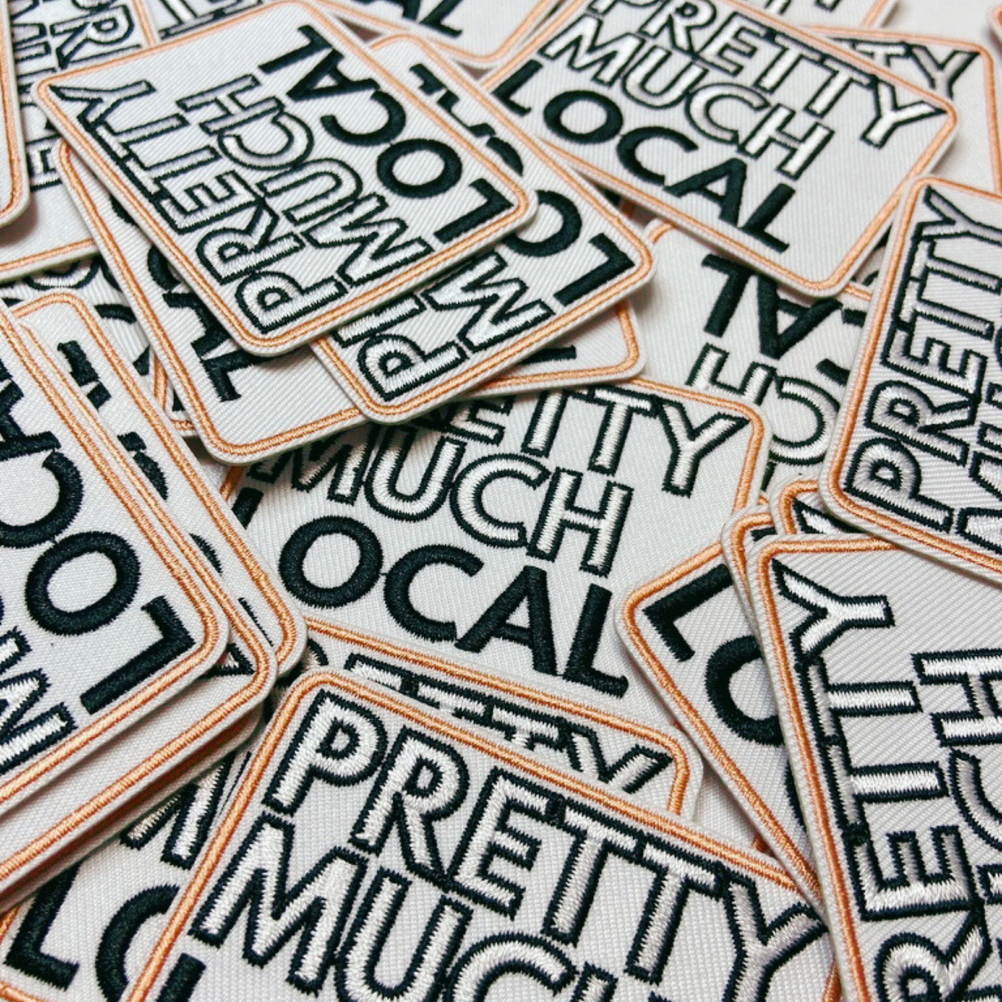 3" Pretty Much Local - Embroidered Hat Patch