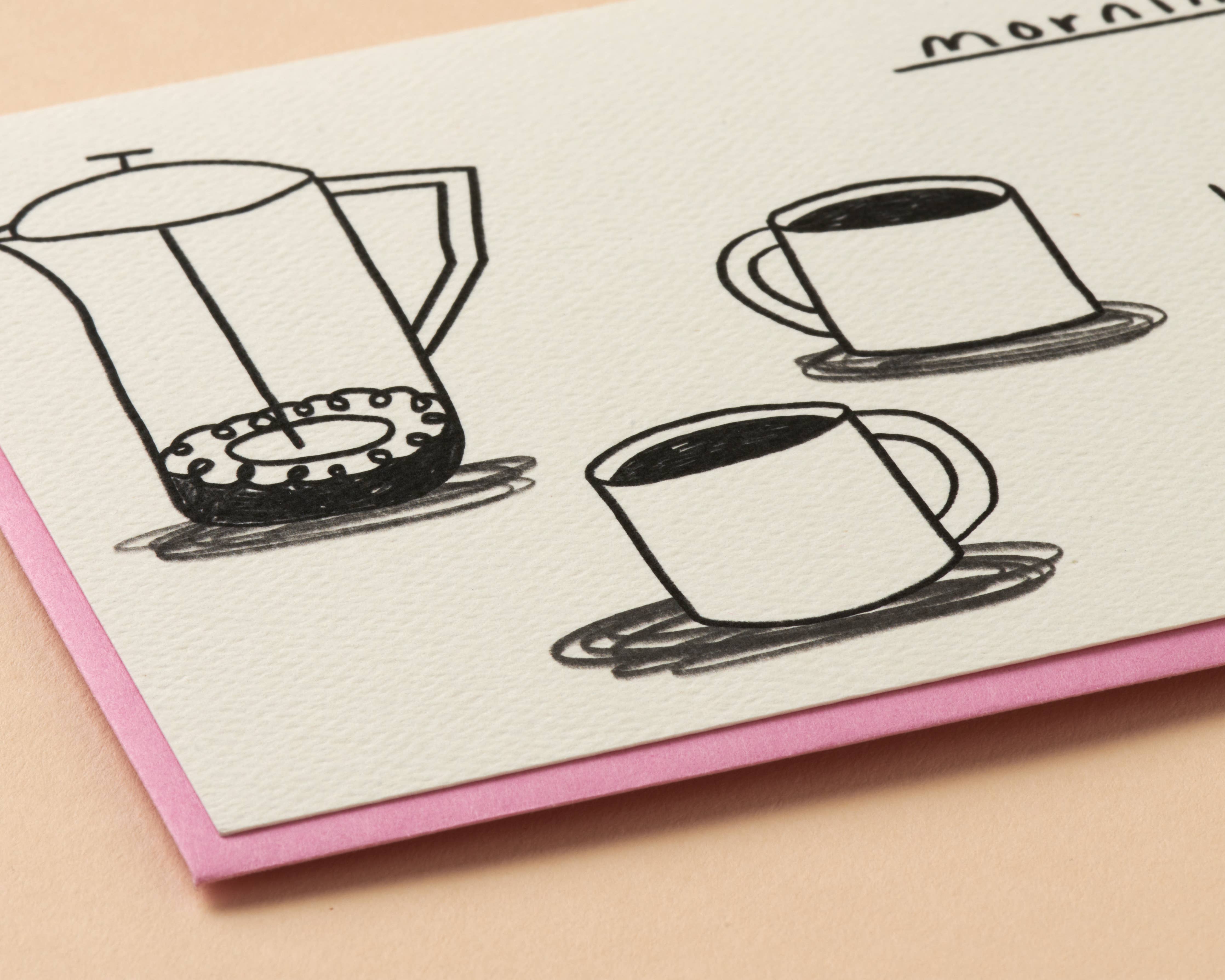 Coffee Cups Greeting Card - Love, Valentine, Anniversary