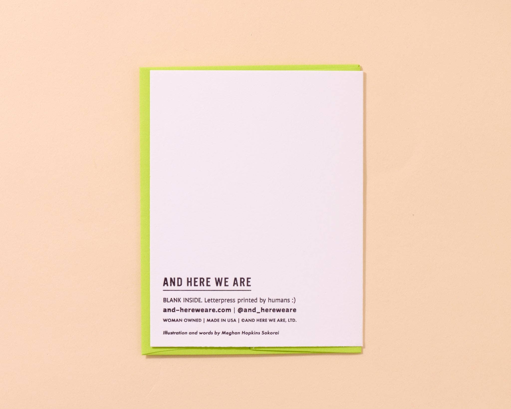 Dilly Dally Pickle Letterpress Card - Love & Friendship, Foodie- Made in USA