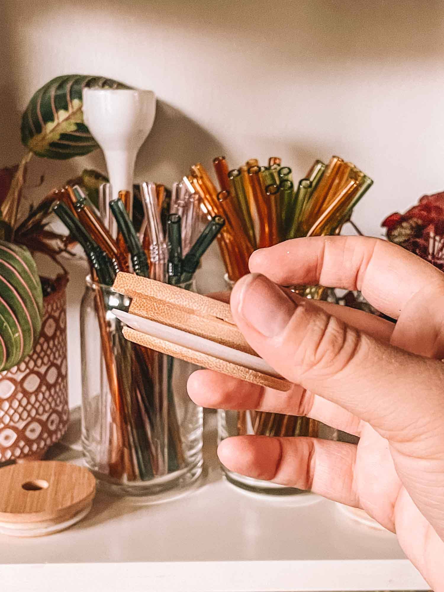 Bamboo Lid for Can Shaped Glass