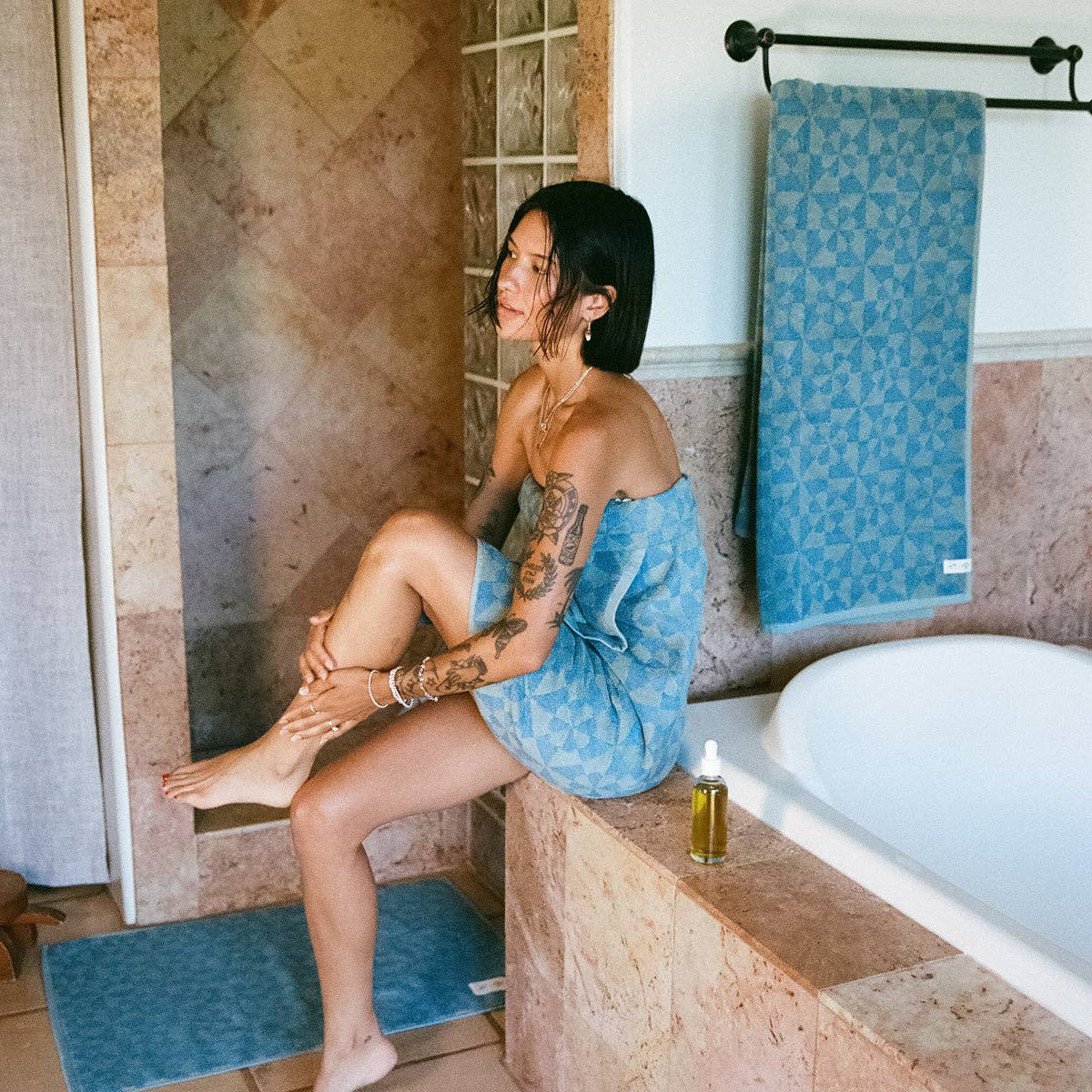 Bex Bath Towel - Dusty Blue | Daydream Surf Shop x Slowtide