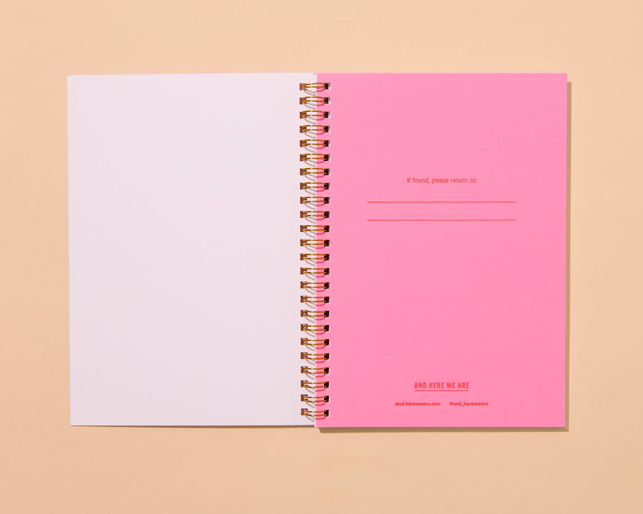 Modern Seafood Letterpress A5 Spiral Notebook—Oyster Shell