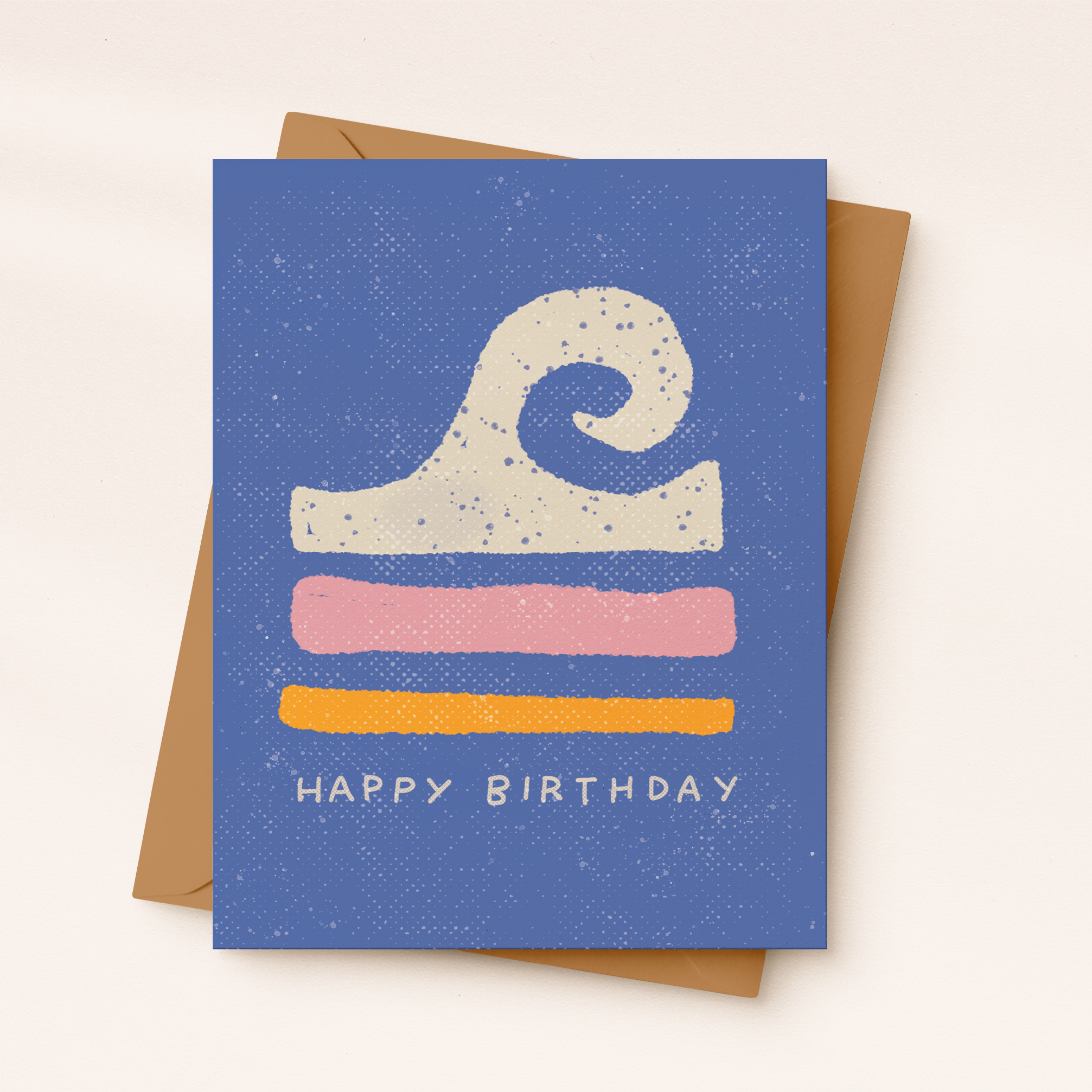 Happy Birthday Surf Wave Card | Minimal Birthday Card | Surf Card