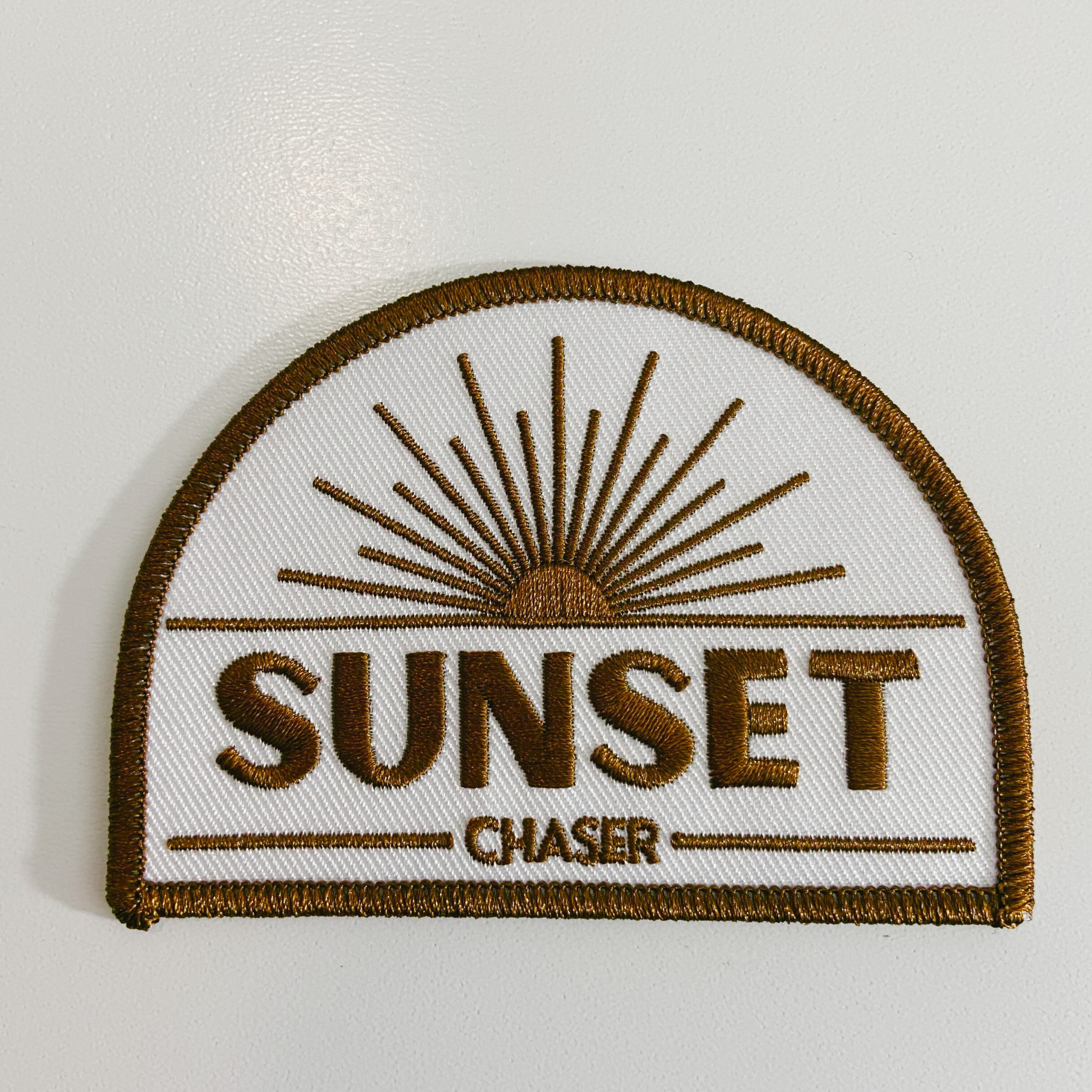 3.5" SUNSET Chaser - Embroidered Hat Patch