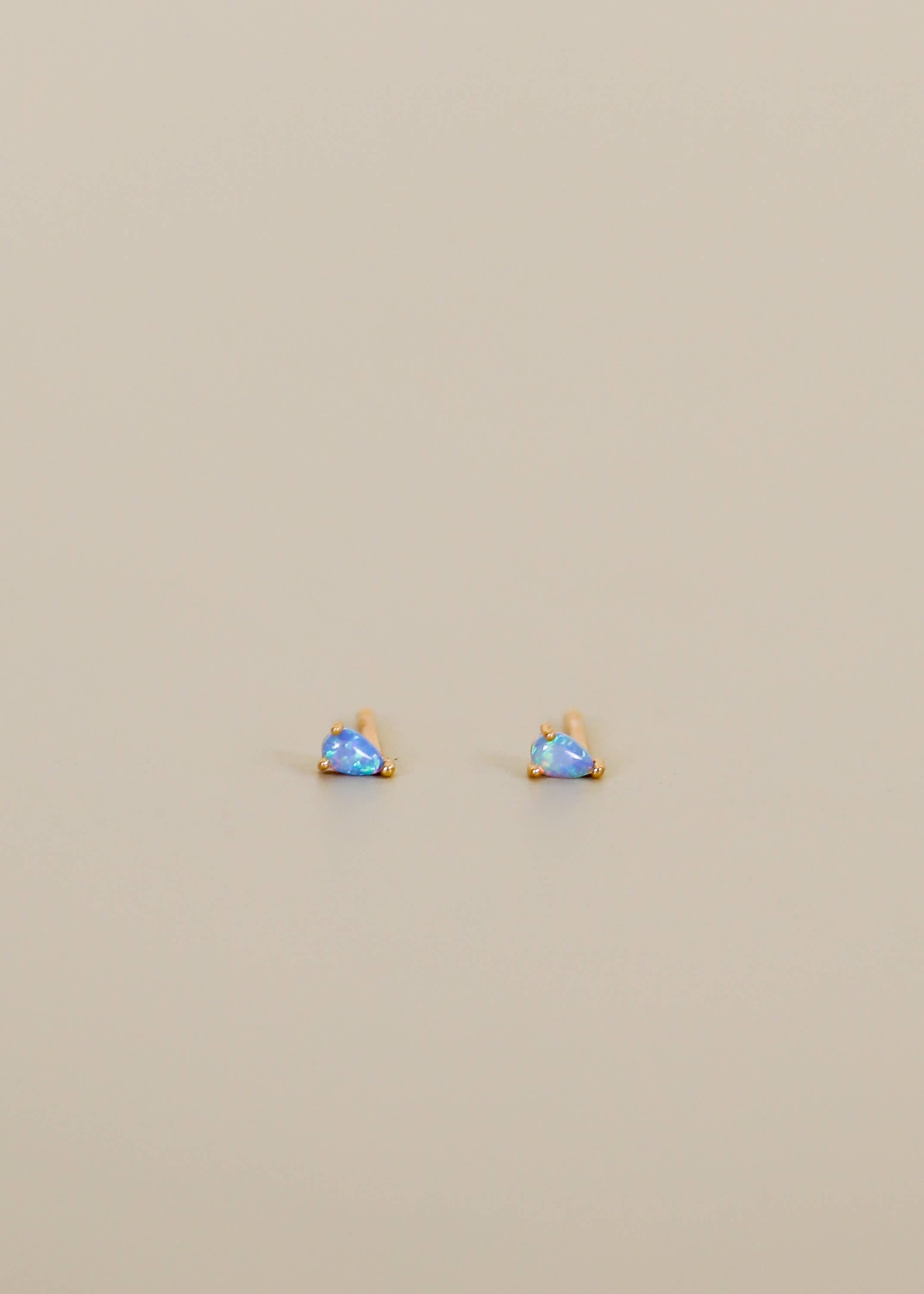 Teardrop - Fire Opal - Gold Earrings