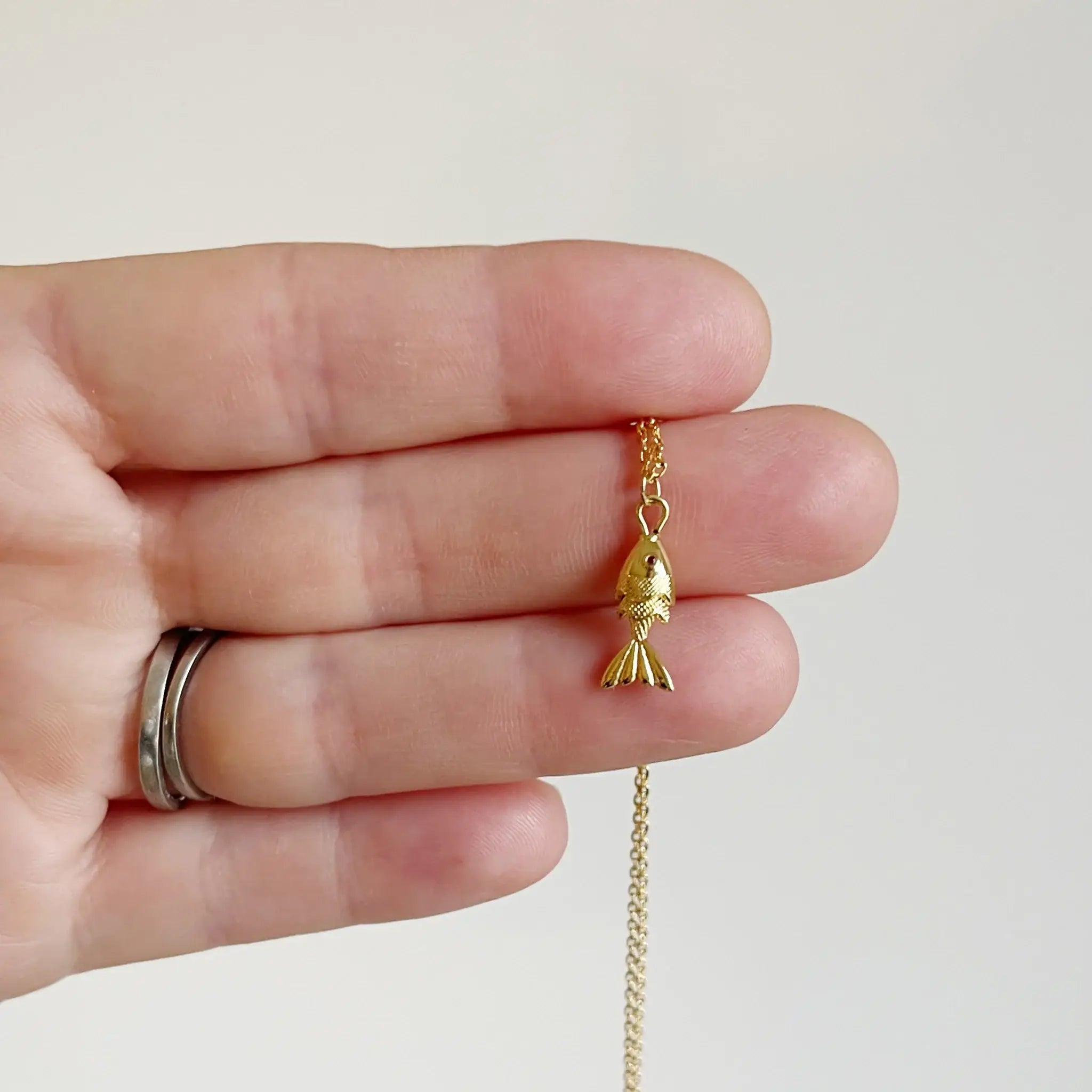 Fearless // fish pendant necklace