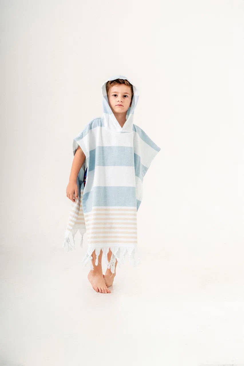 Hooded Poncho Surf Changing Swimming Beach Towel Terrybacked