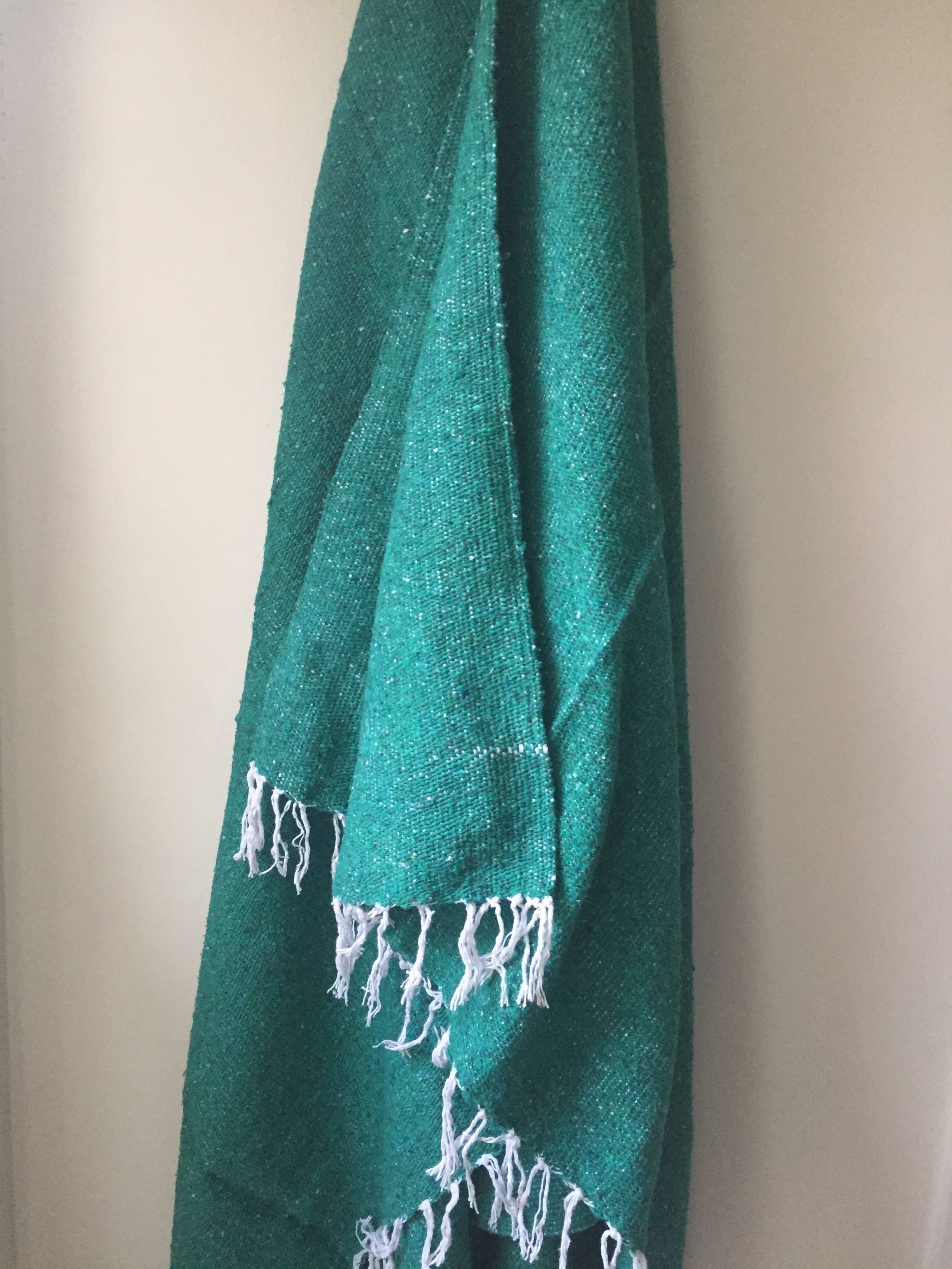 Solid Mexican Throw Blanket | Gold | Tan | Yoga | Mint